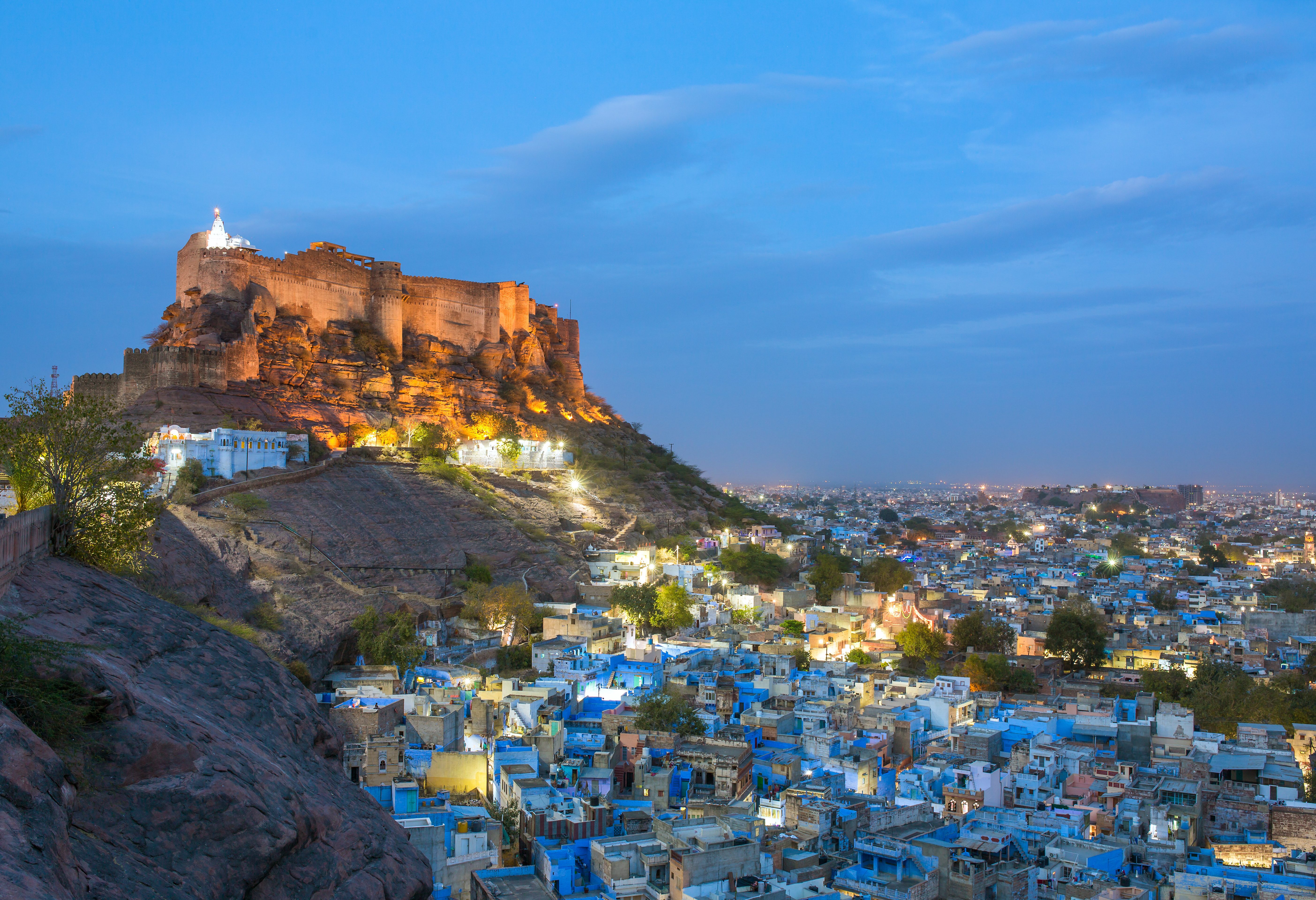 Jodhpur in de avond in India