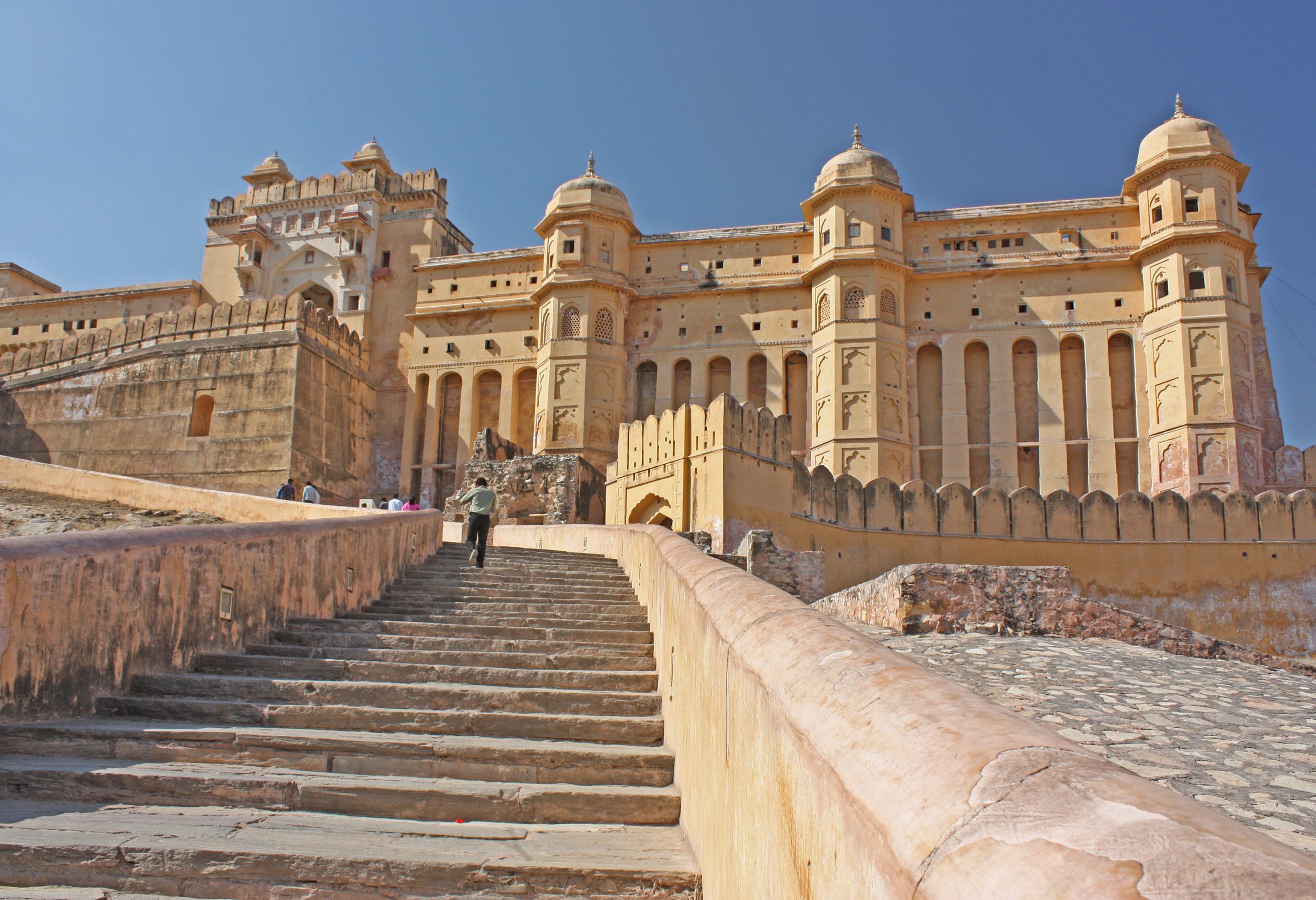 Het Amber Fort bij Jaipur in India