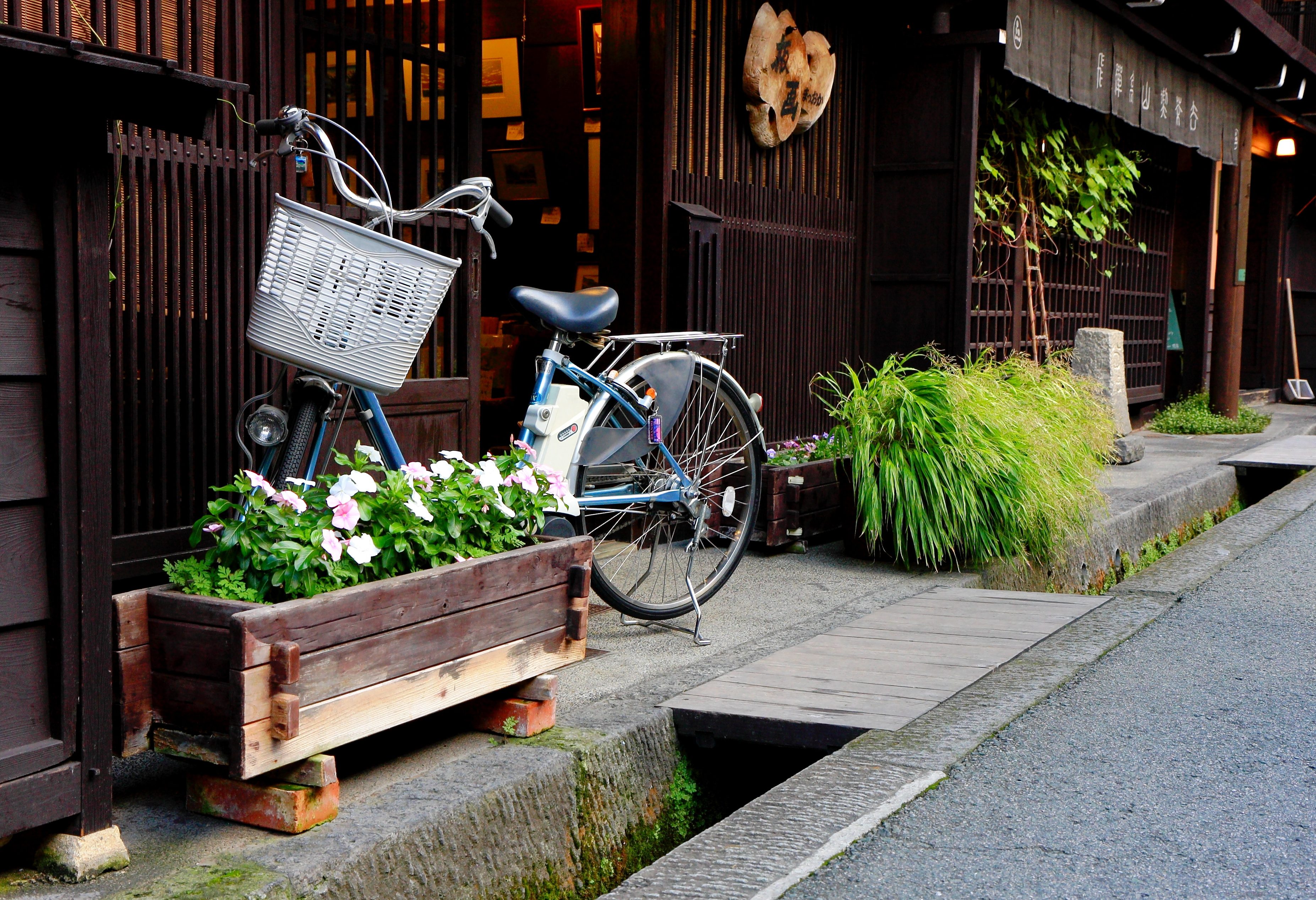 Straat in Takayama in Japan