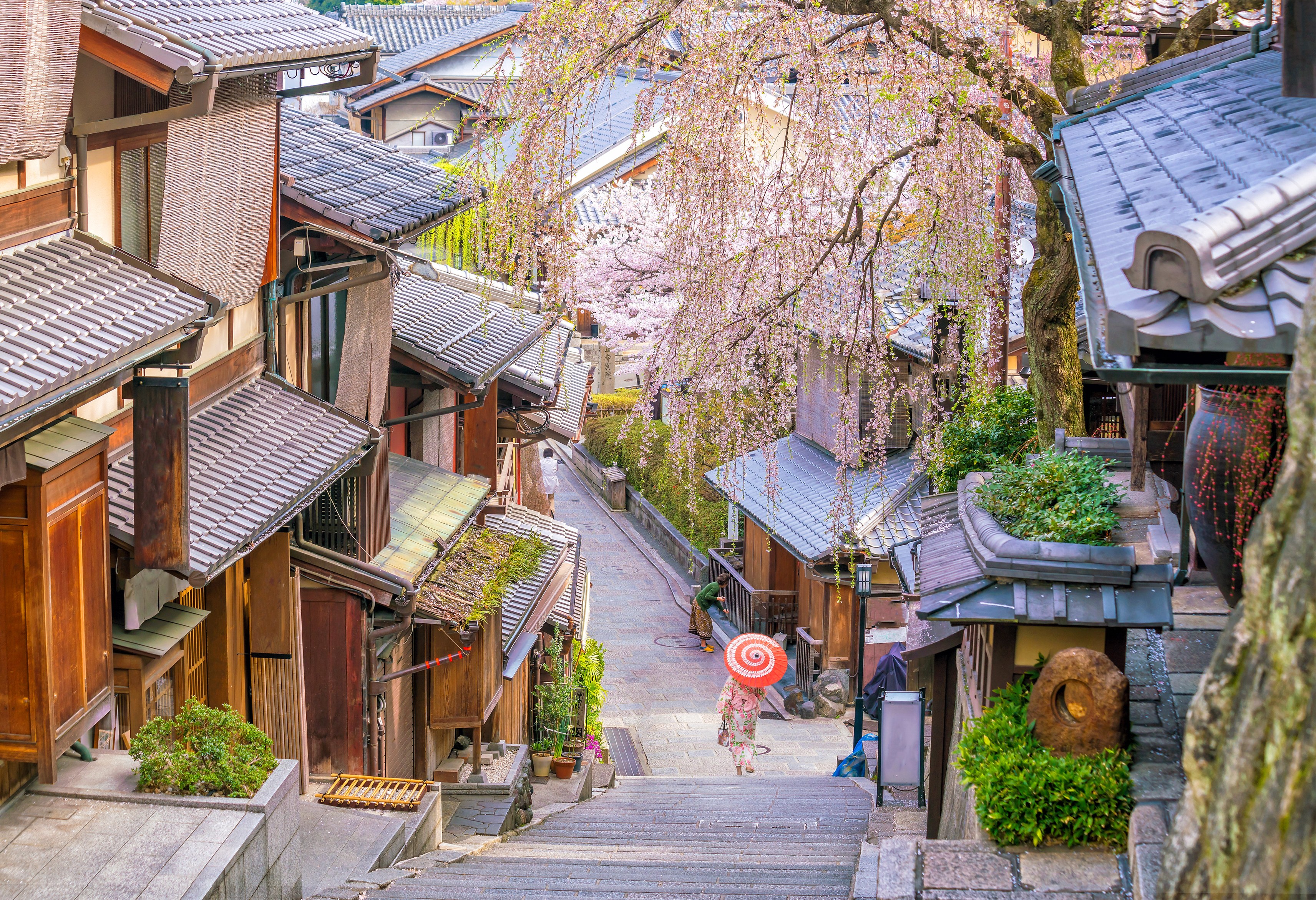 De wijk Higashiyama in Kyoto