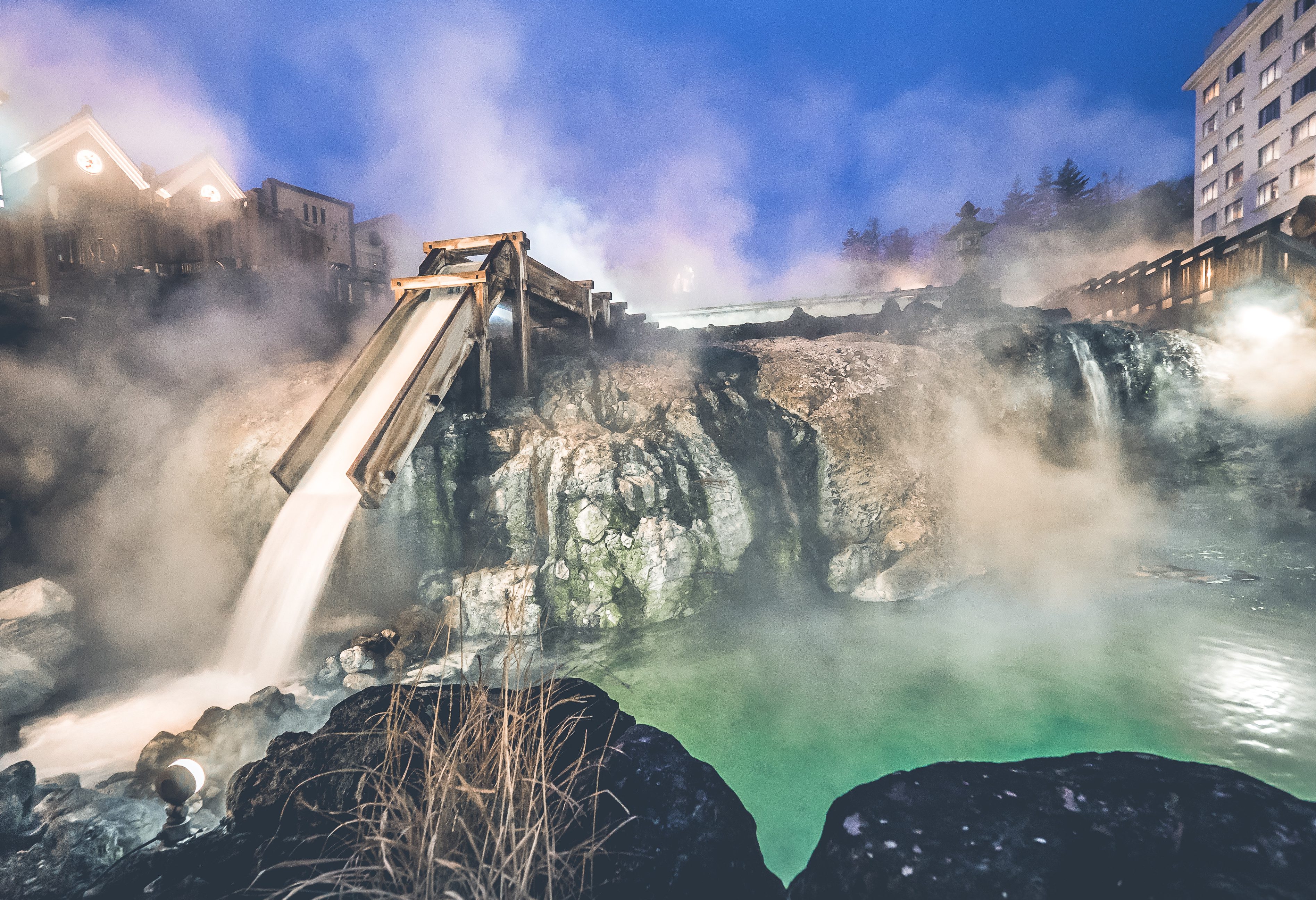 Onsen hotspring bij Kusatsu