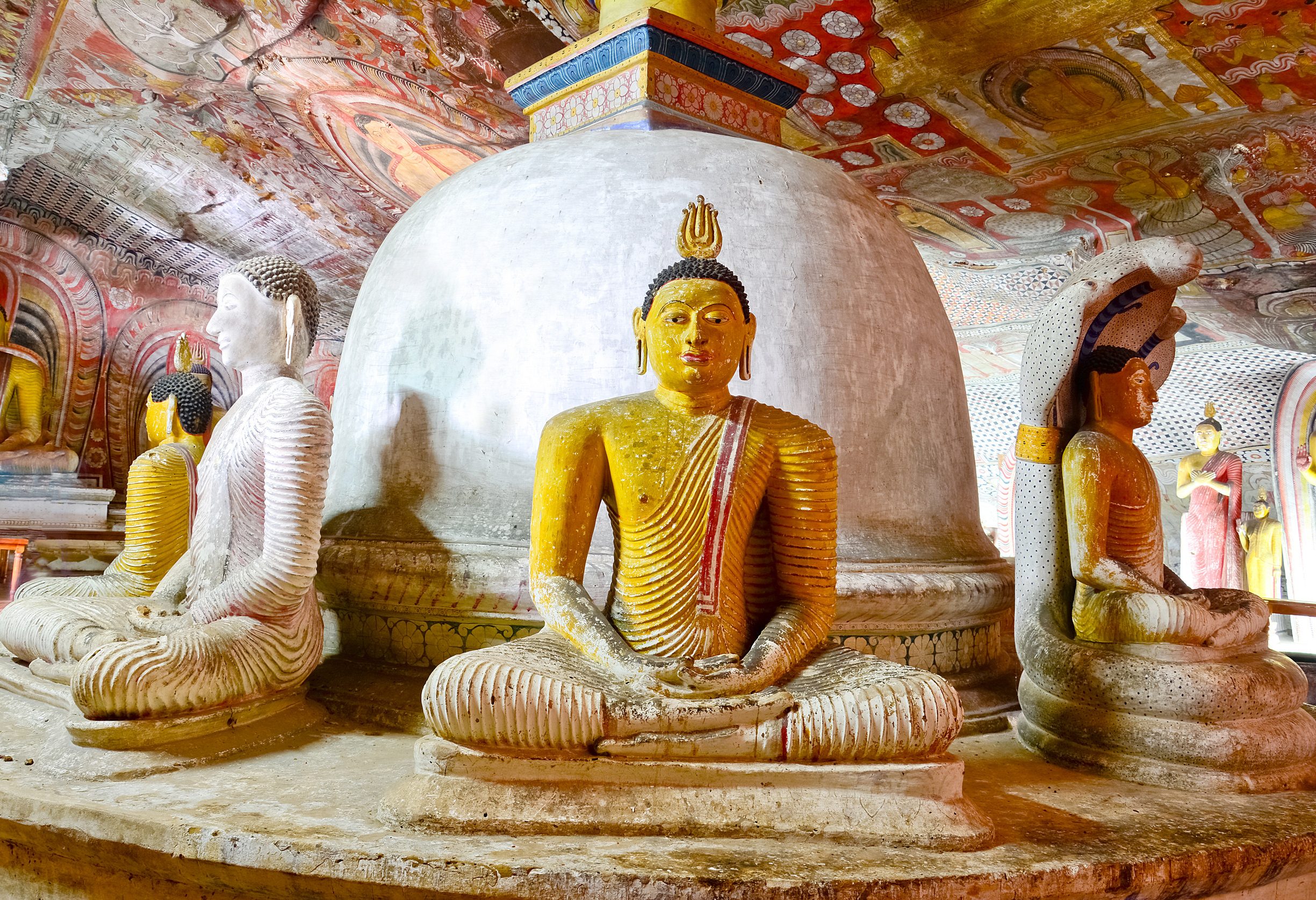 De grotten bij Dambulla in Sri Lanka
