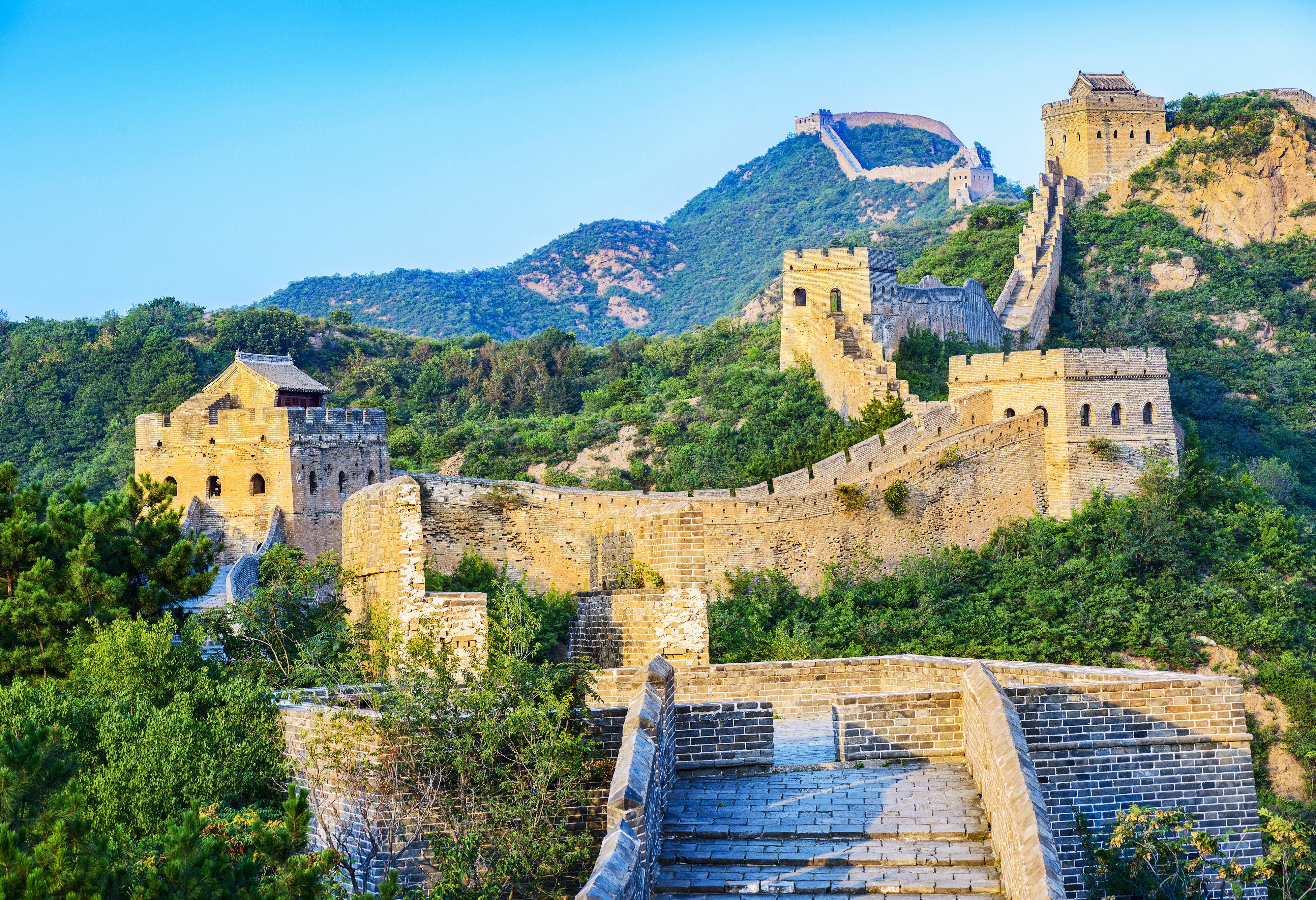 De Chinese Muur in China vlakbij Beijing