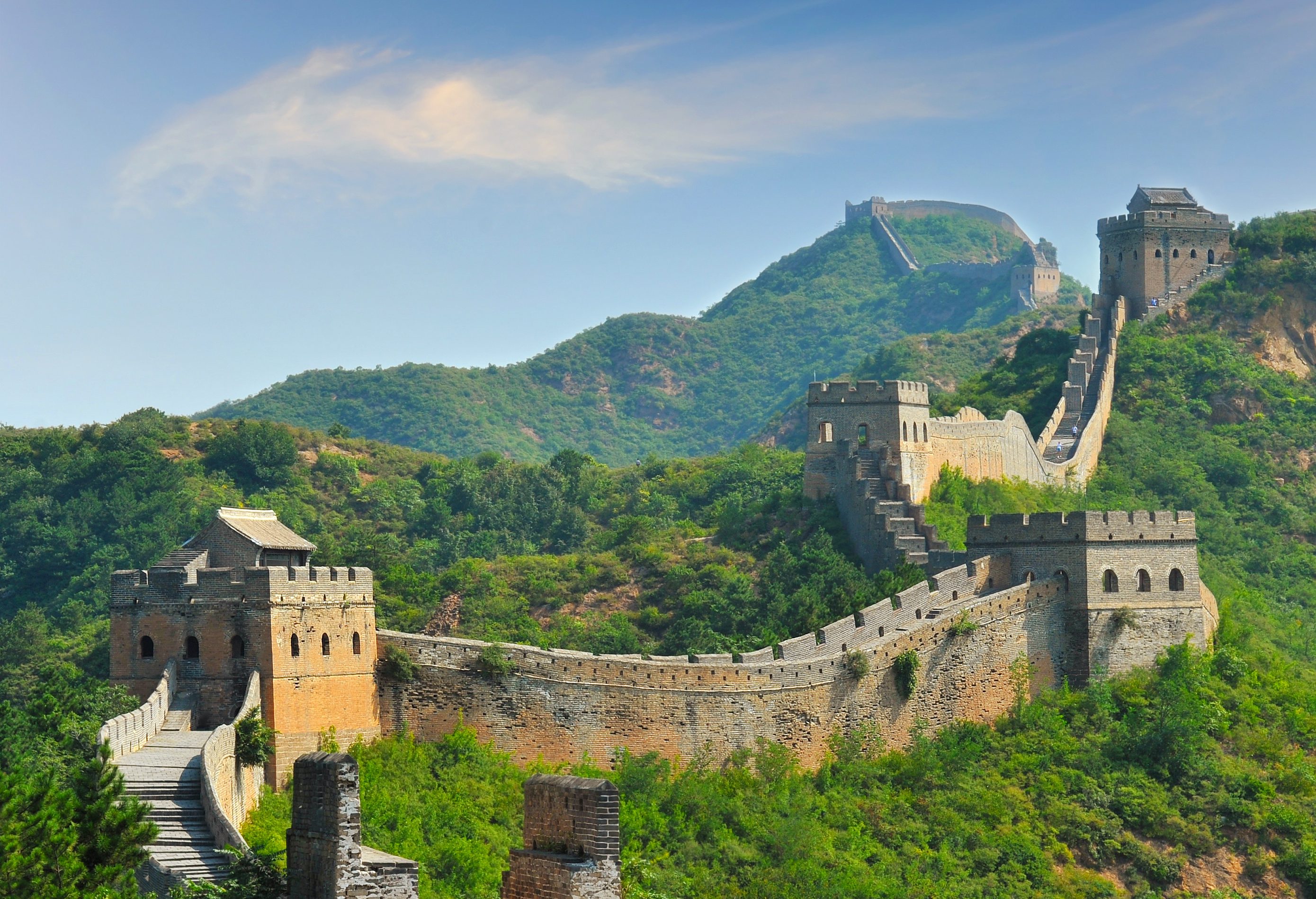 De Chinese Muur vlakbij Beijing in China