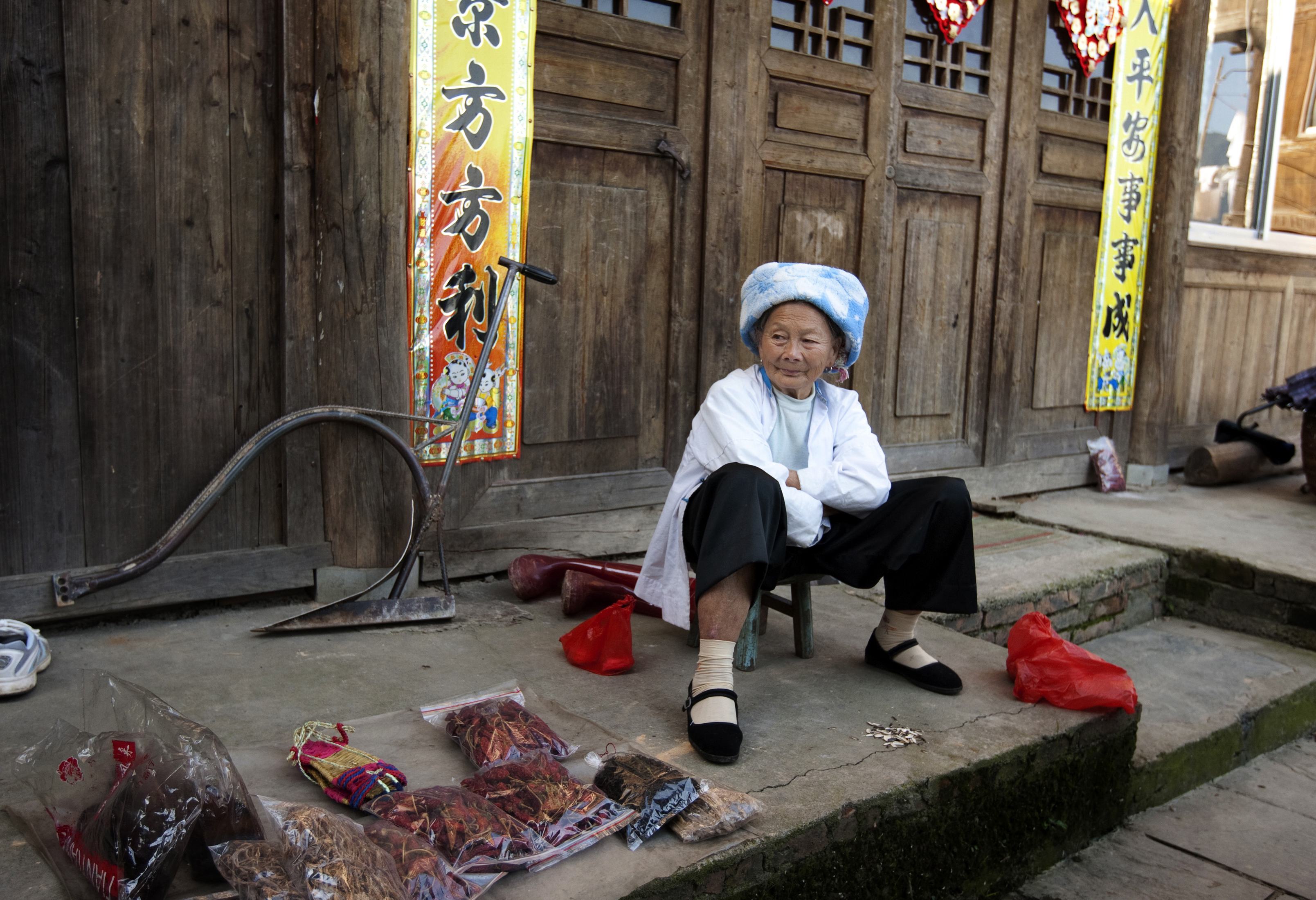 Een Zhuong vrouw in China
