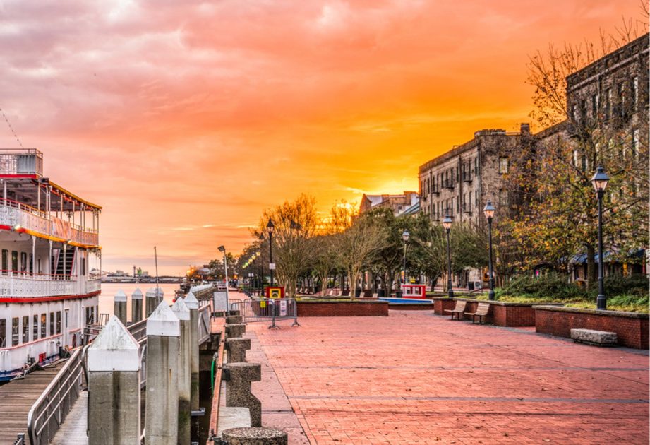 Stoomboot in Savannah in Georgia