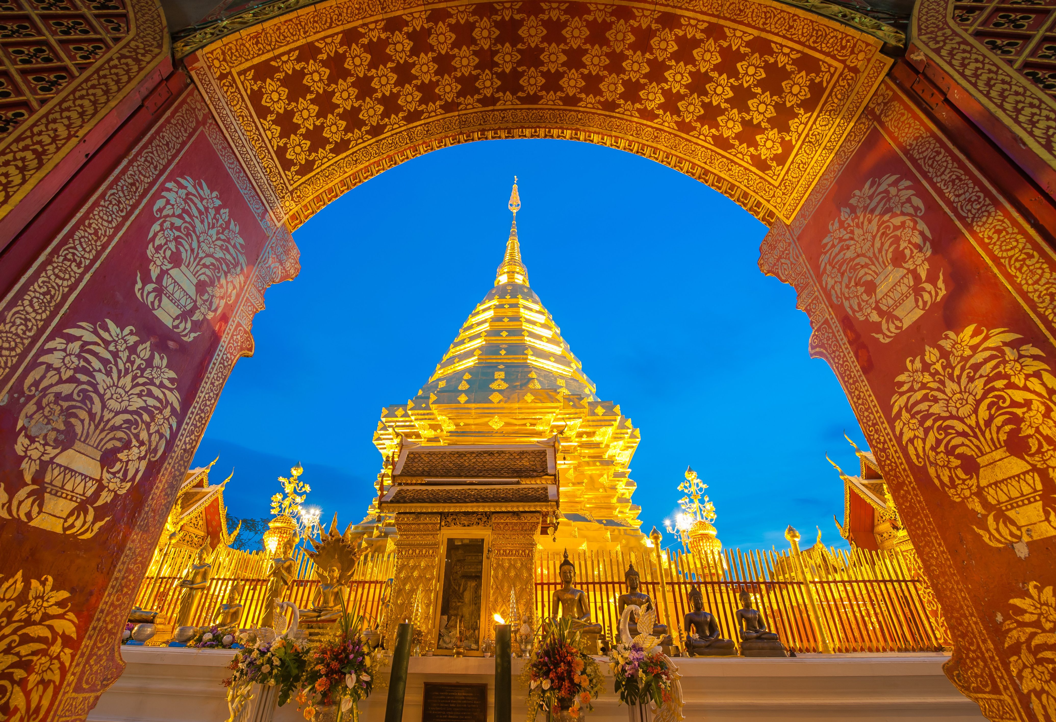 Wat Doi Suthep net buiten Chiang Mai in Thailand