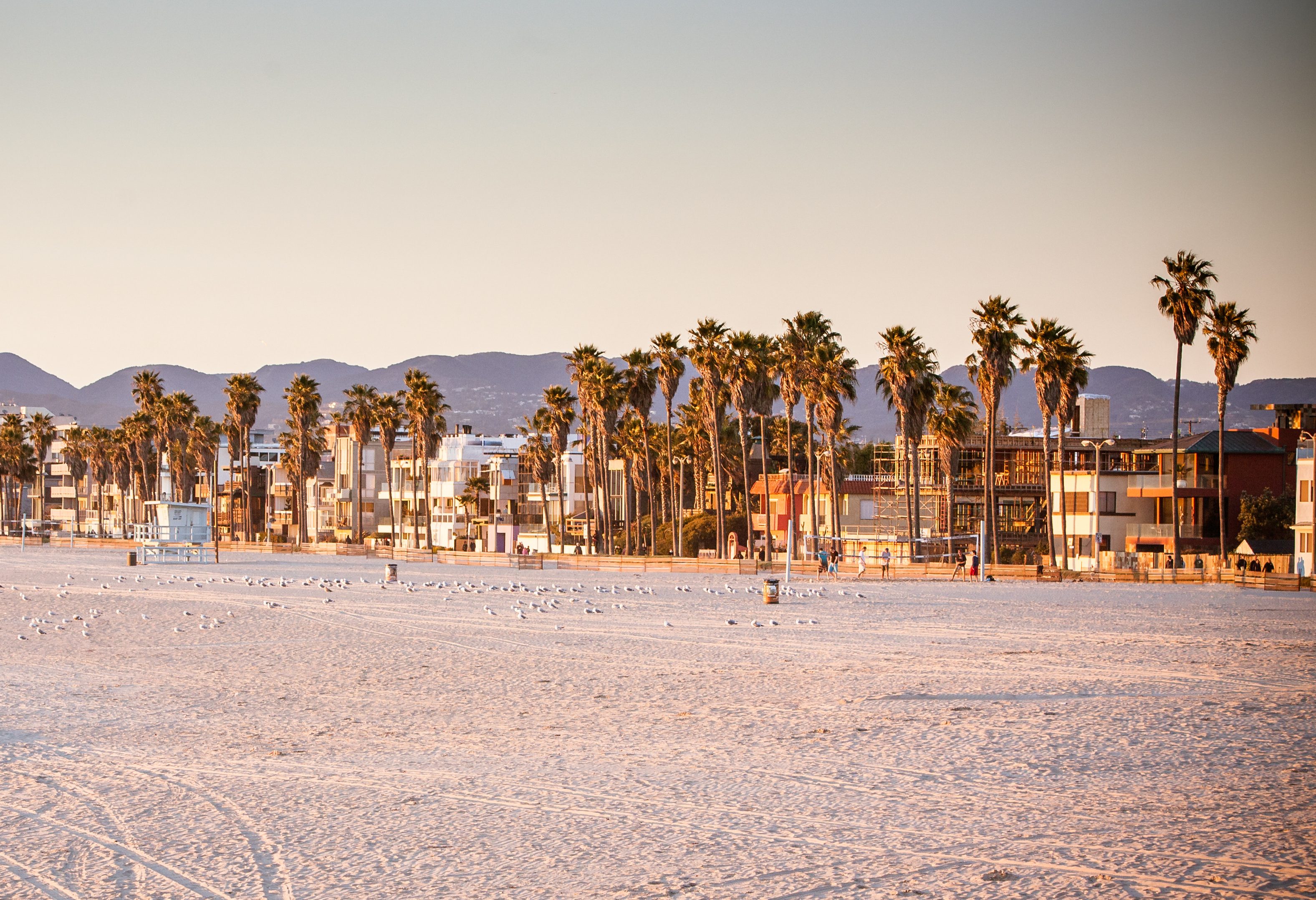 Strand van Santa Monica bij Los Angeles