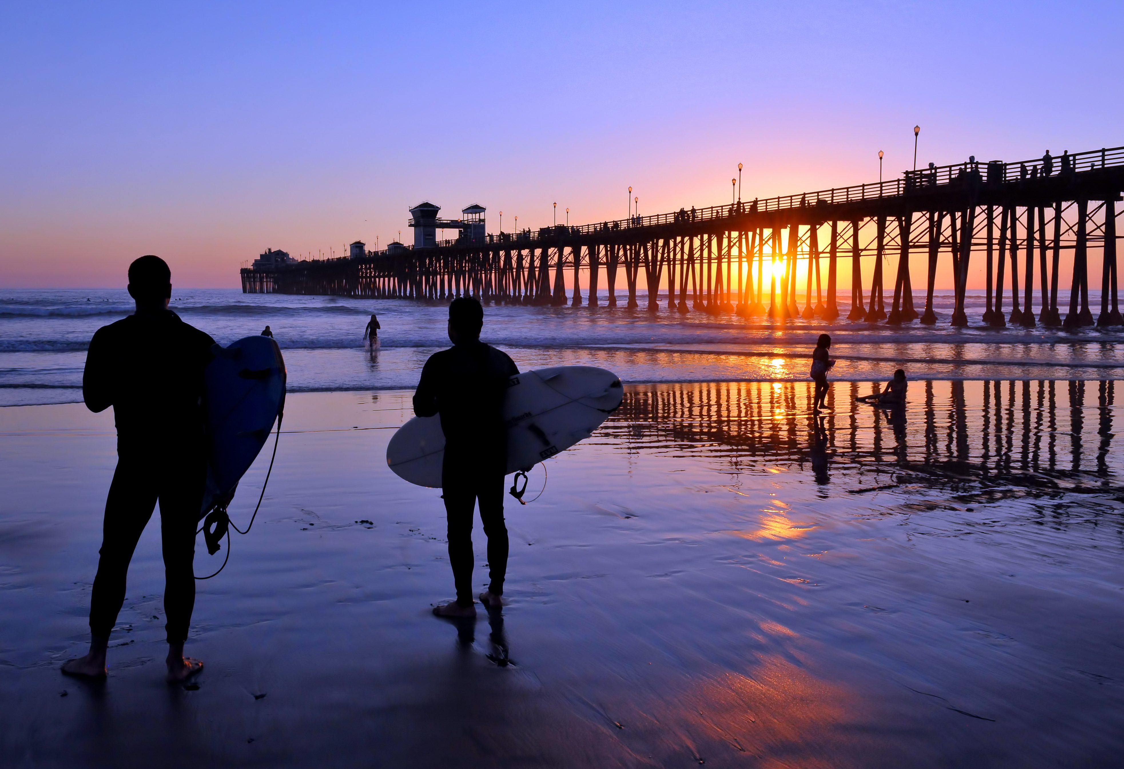 Pier bij Santa Monica bij Los Angeles
