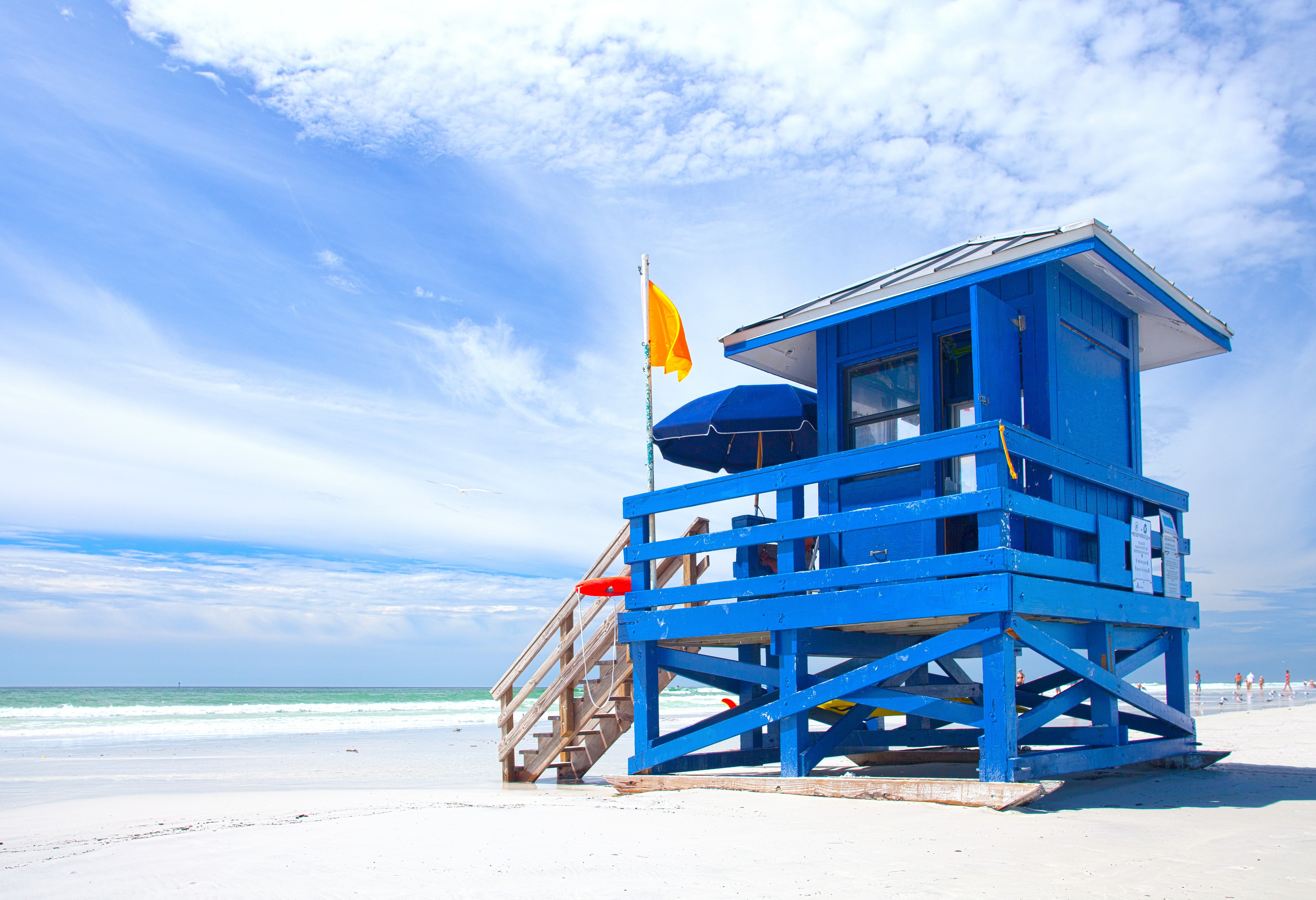 Strandhuisje bij Miami South Beach in Florida