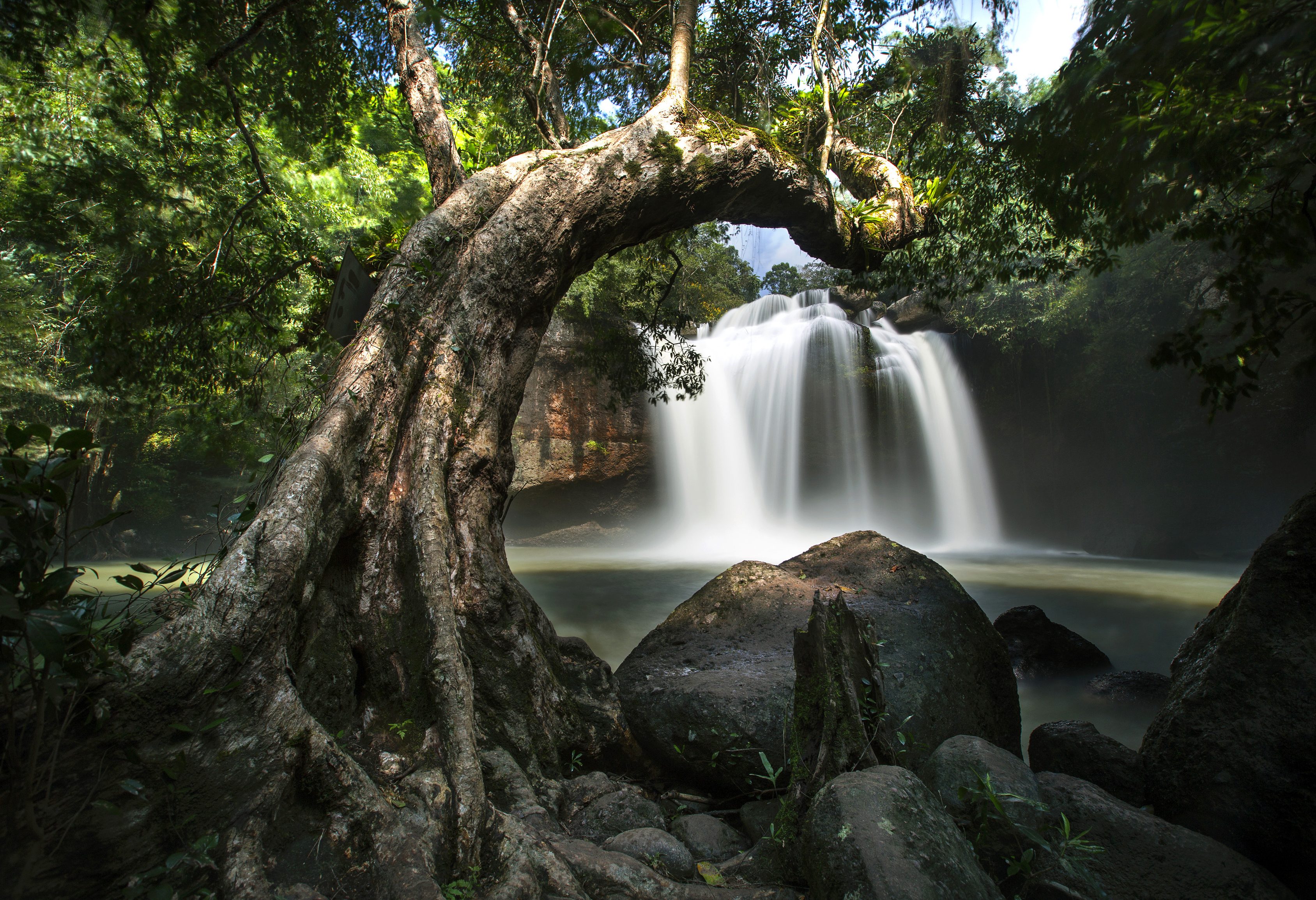 Haew Suwat waterval in het Khao Yai National Park in Thailand