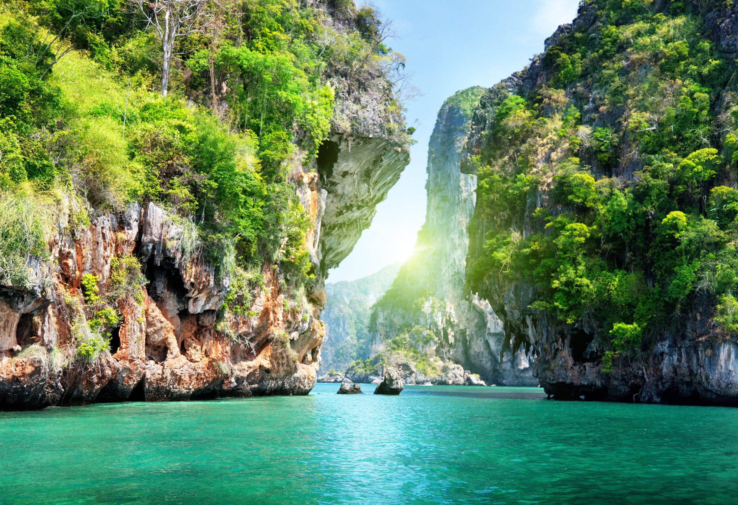 Het waterlandschap in de omgeving van Krabi, Thailand