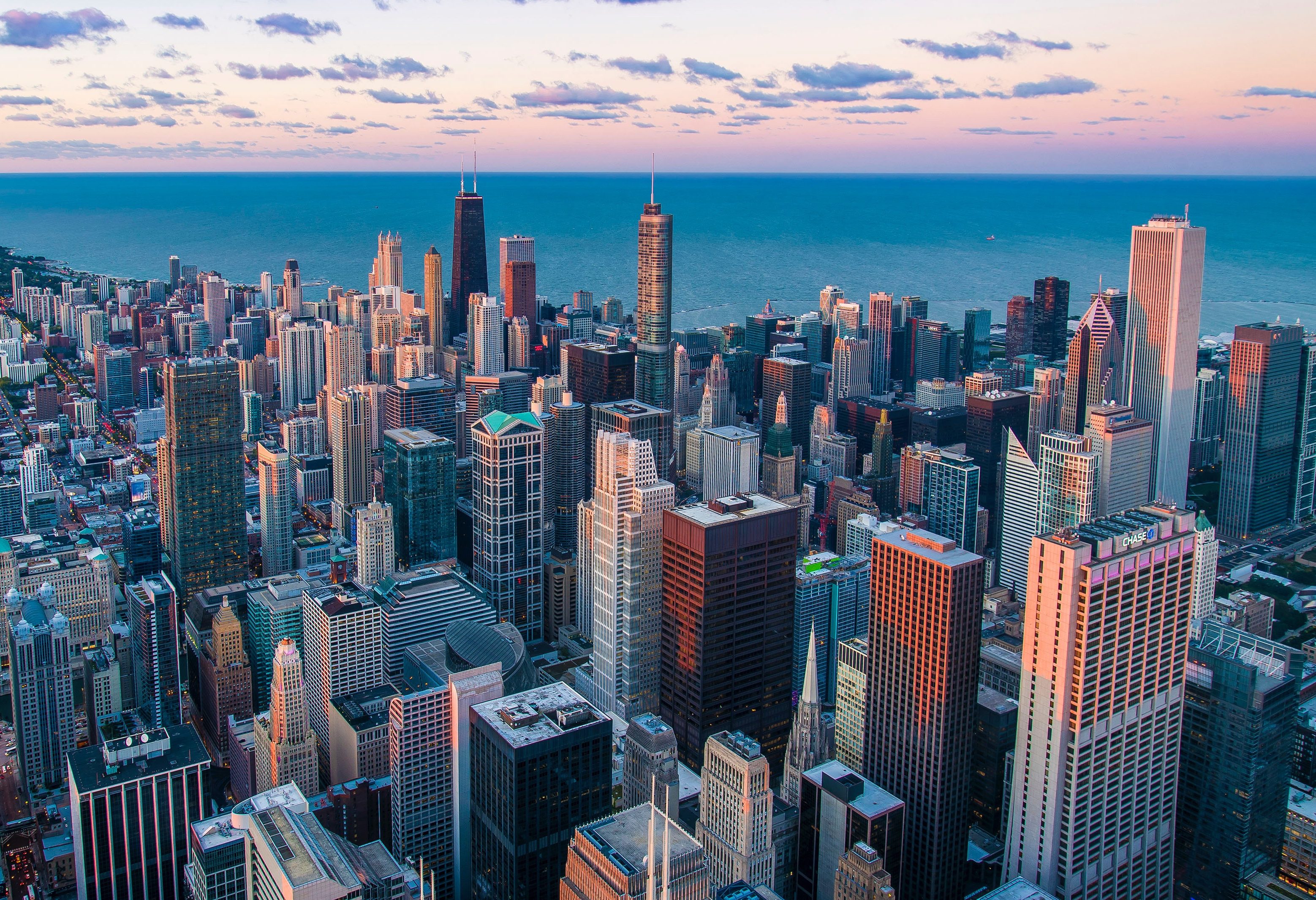 Skyline van Chicago in Amerika