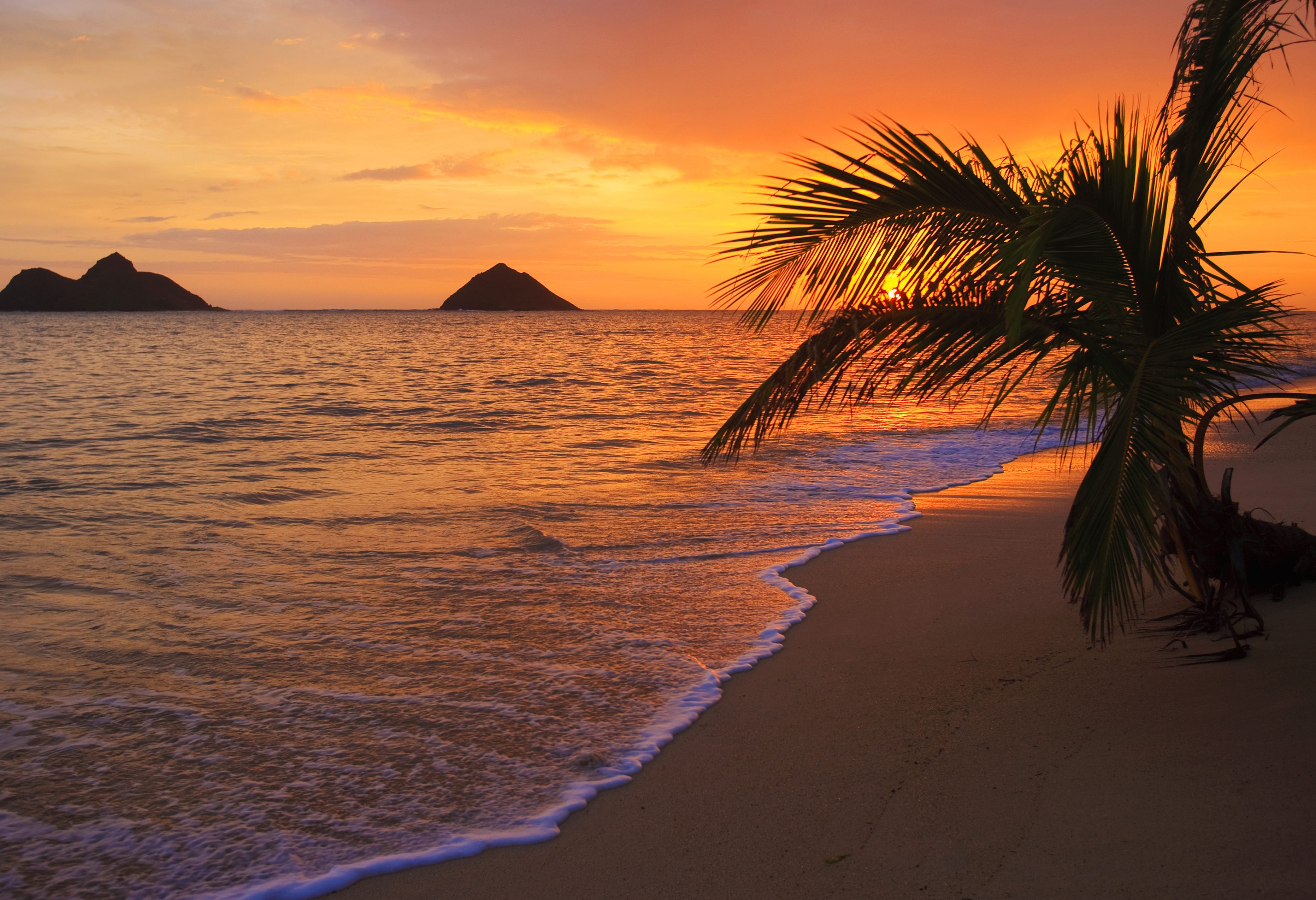 Sunset op Maui Hawaii