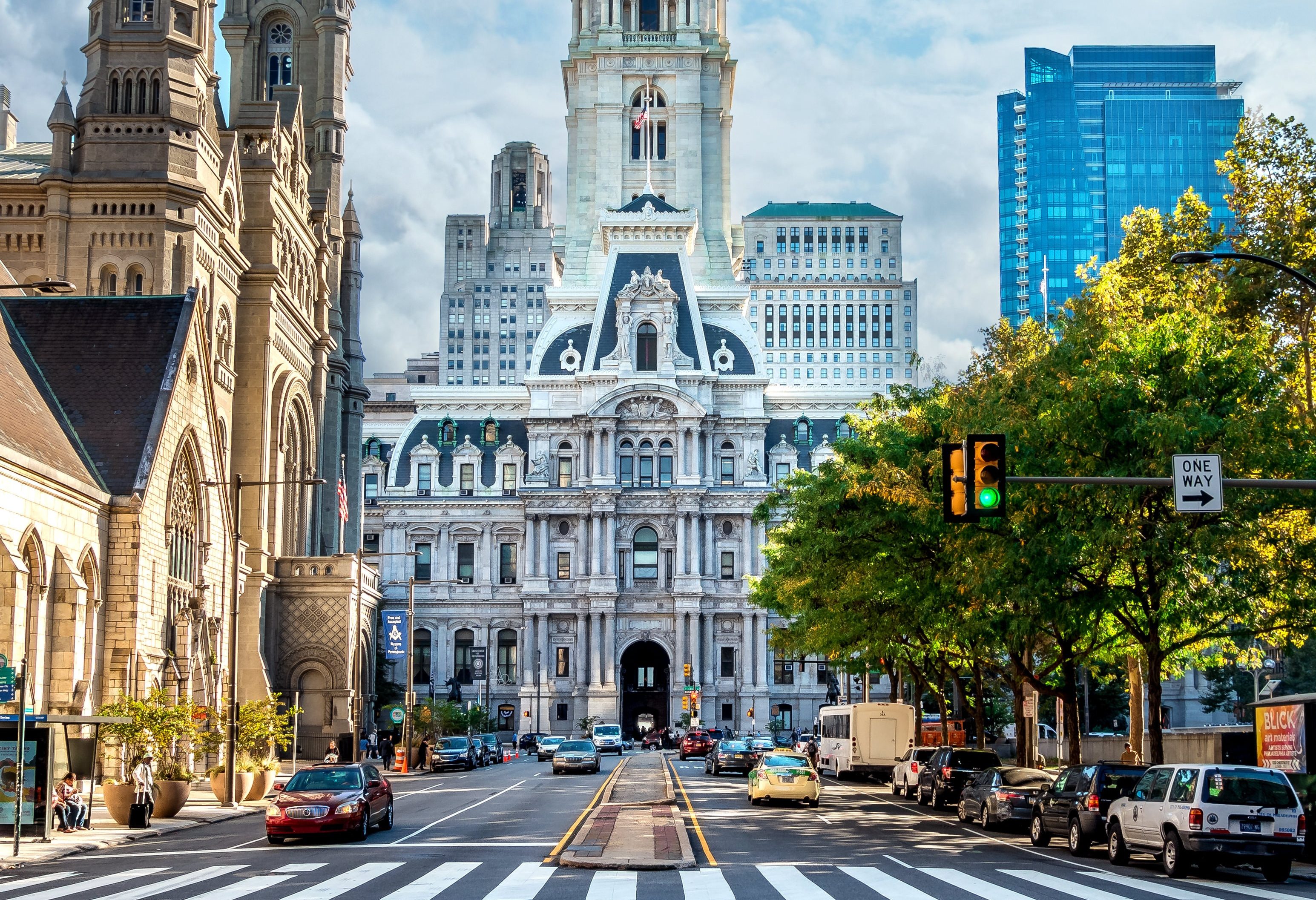 Straatbeeld Philadelphia in Amerika