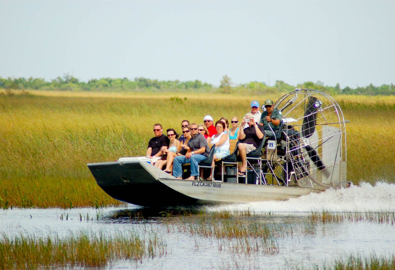 Airboat in de Everglades in Florida