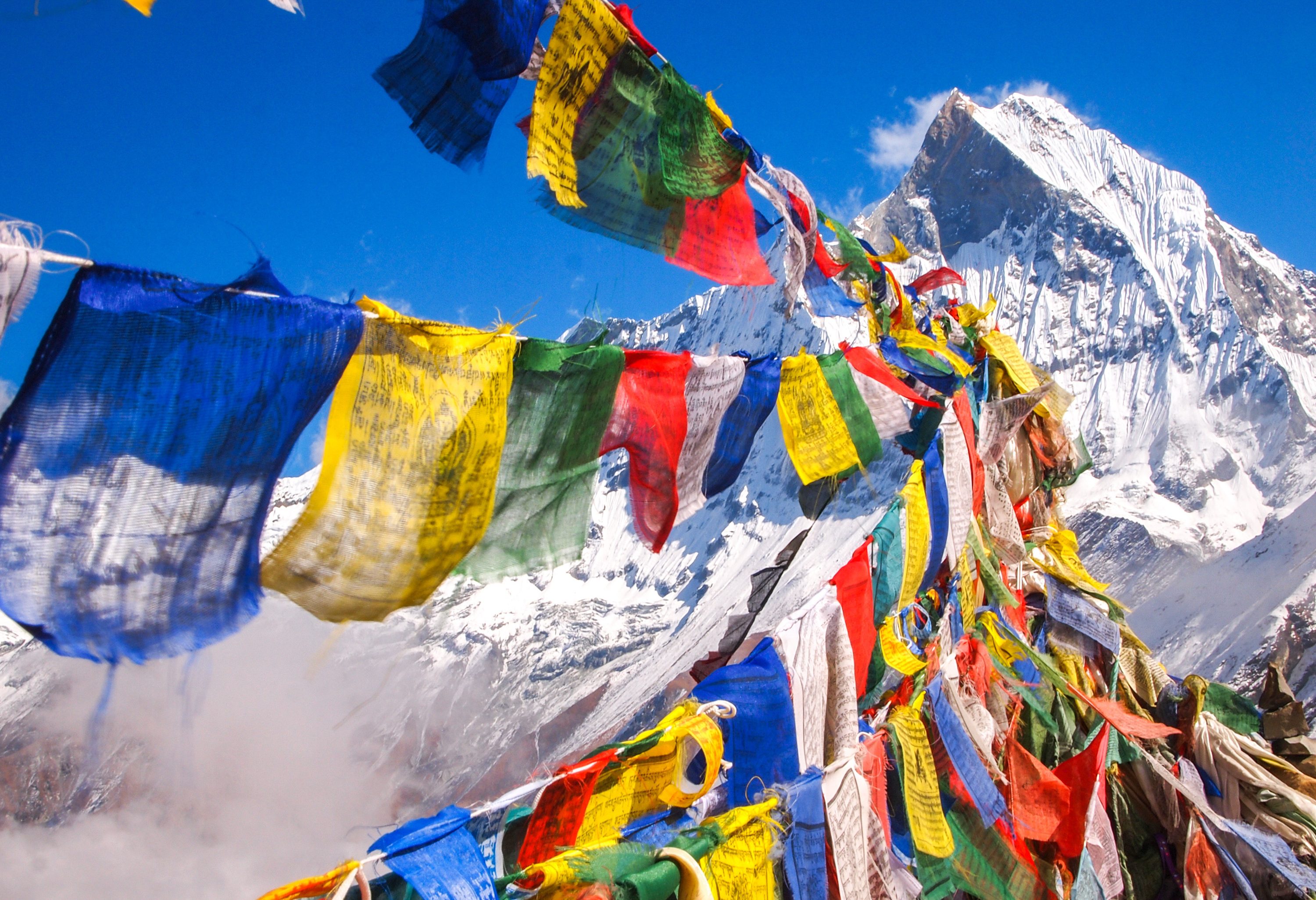 Gebedsvlaggen in Tibet