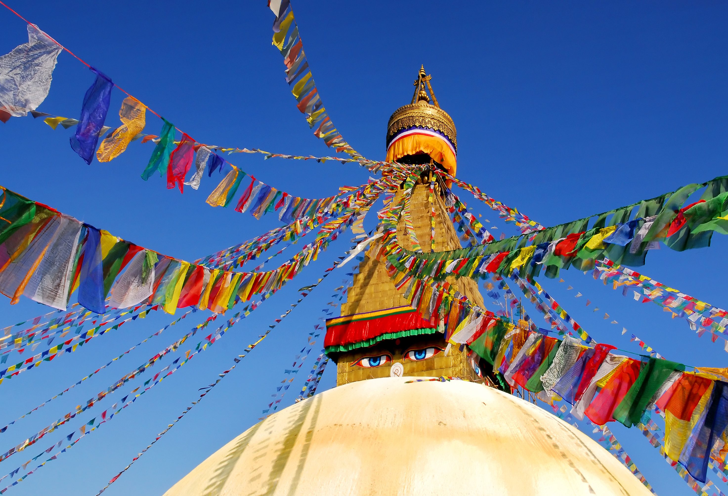 Bodhnath Stupa in Kathmandu in Nepal