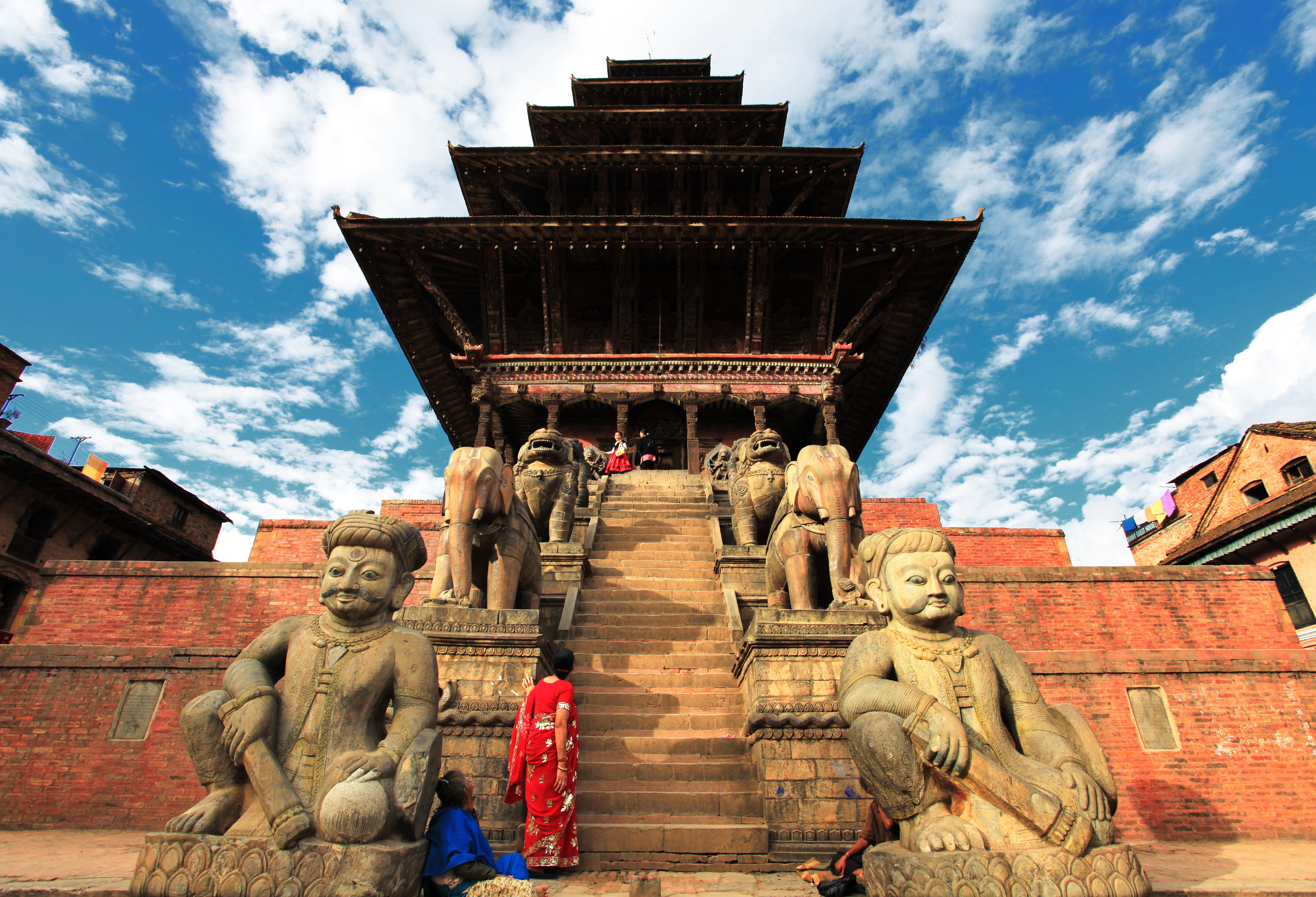 Plein in Bhaktapur in Nepal