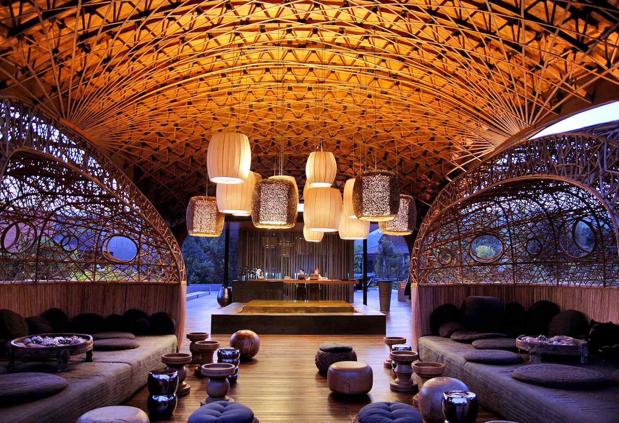Lobby van het Veranda The High Resort net buiten Chiang Mai in Thailand