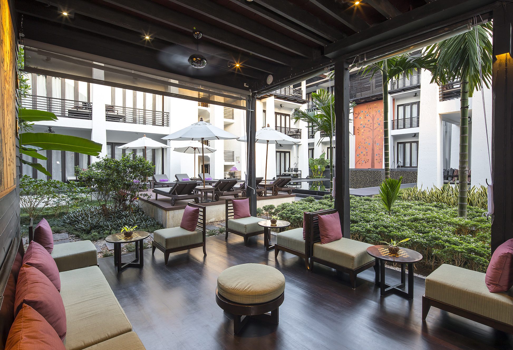 Lounge van het U Hotel in Chiang Mai, Thailand