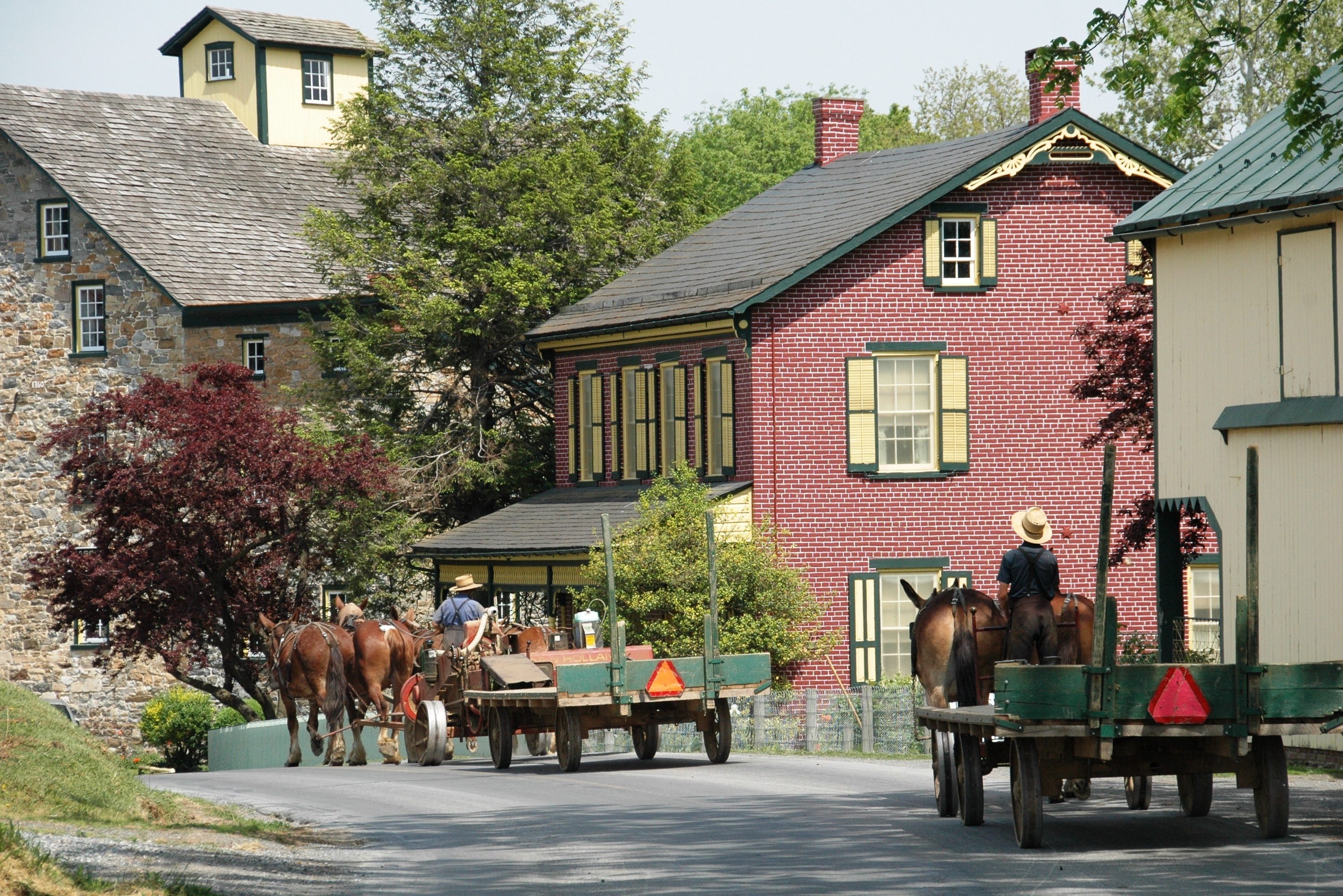 Amish boerderij Pennsylvania in Amerika