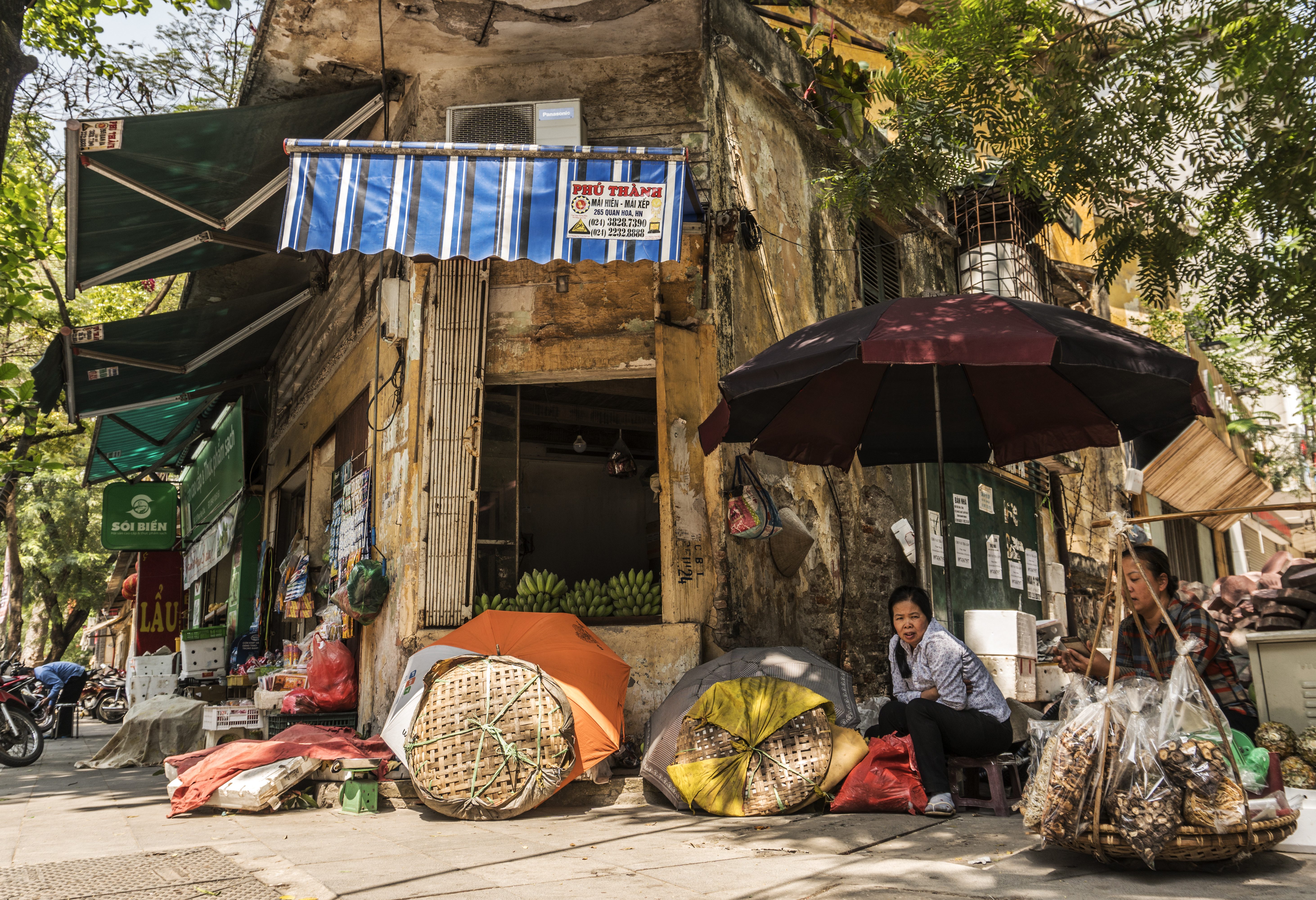 De oude wijk van Hanoi in Vietnam