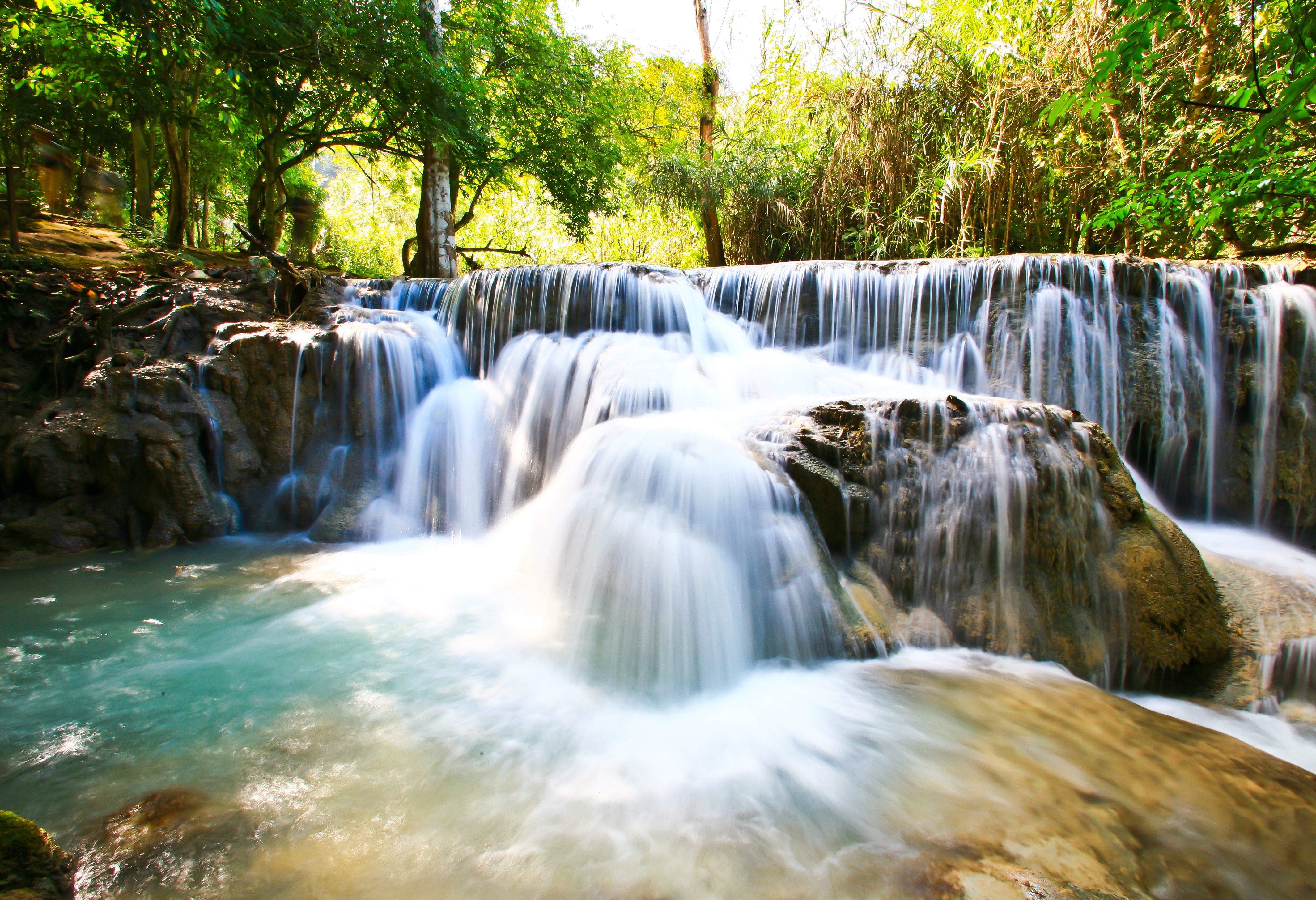 Kuang Si watervallen in de omgeving van Luang Prabang, Laos