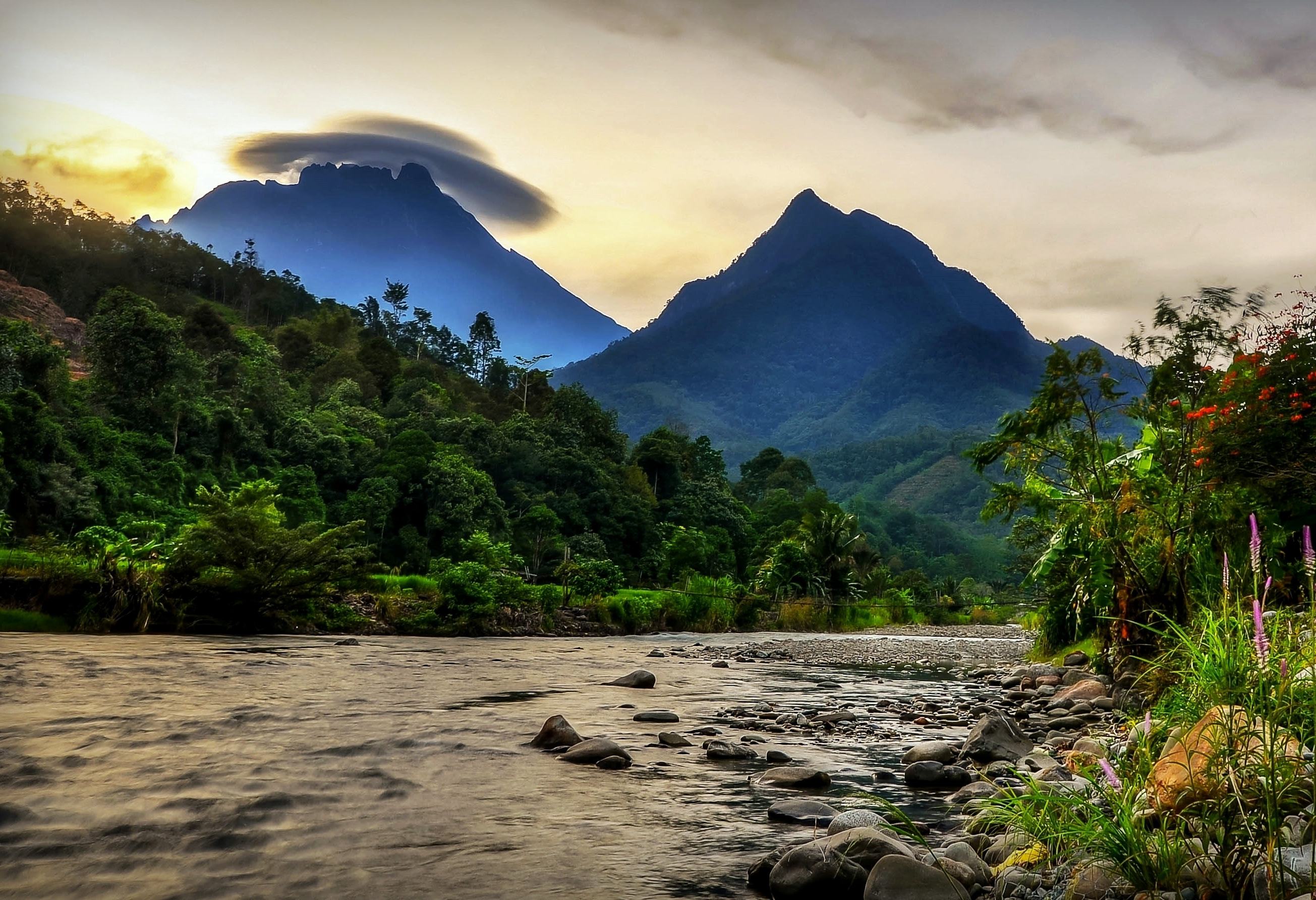 Platteland bij Kota Kinabalu Sabah Borneo