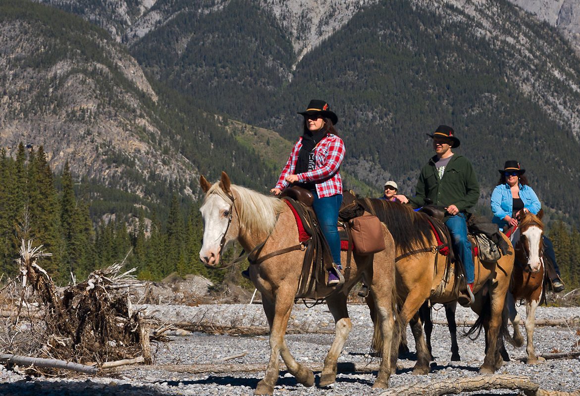 Paardrijden in de Rocky Mountains Canada