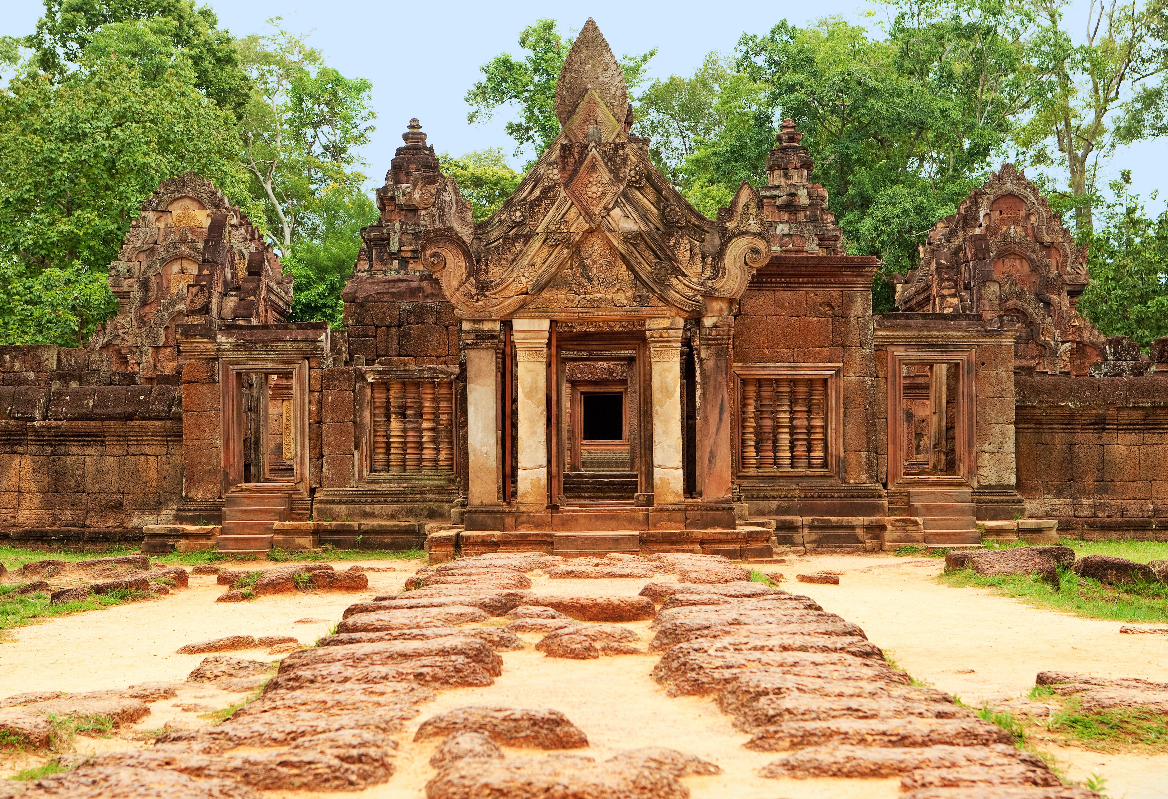 Banteay Srei tempel in het Angkor tempelcomplex in Cambodja