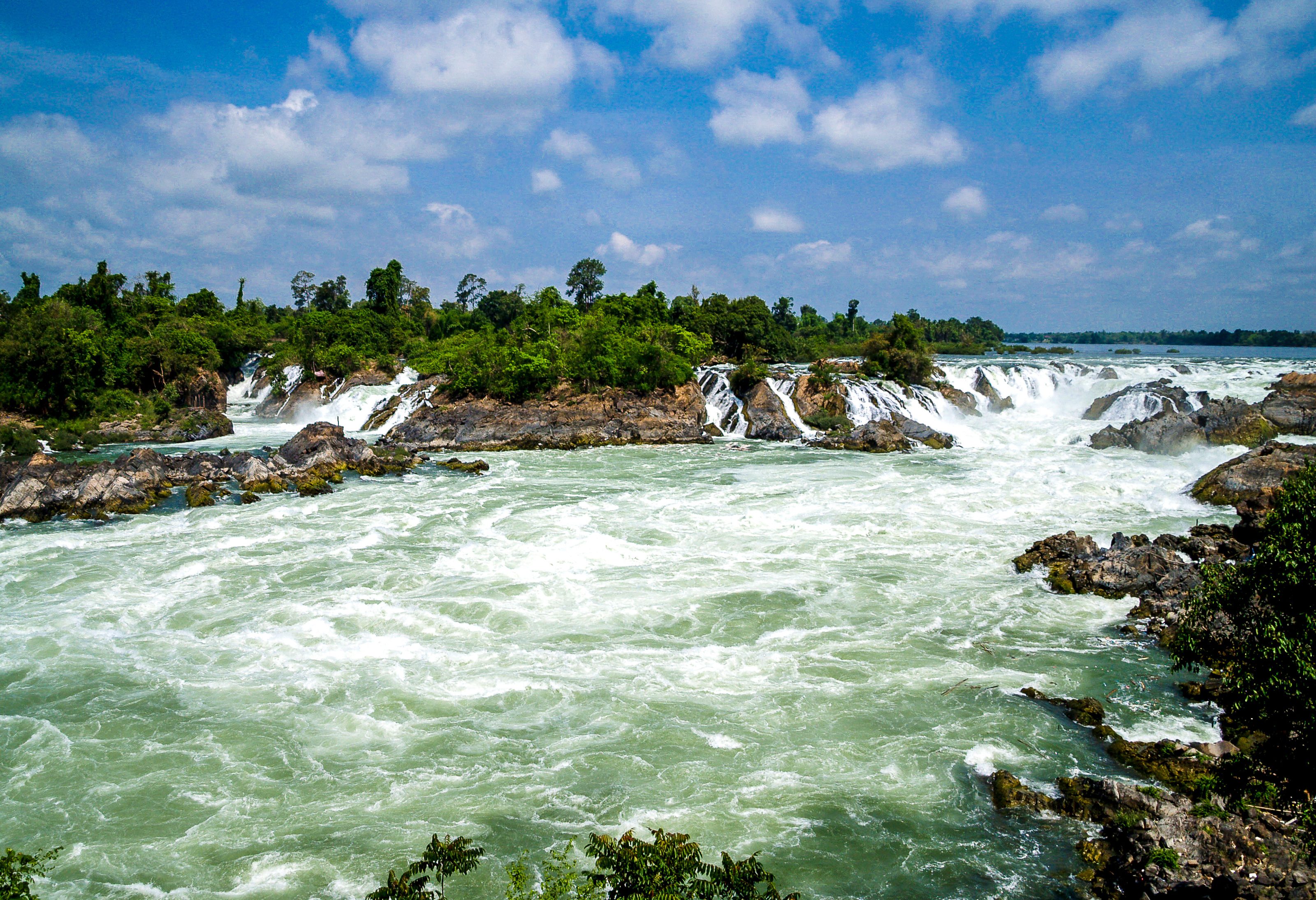 Khone Phapheng watervallen in de provincie Champassak in Laos