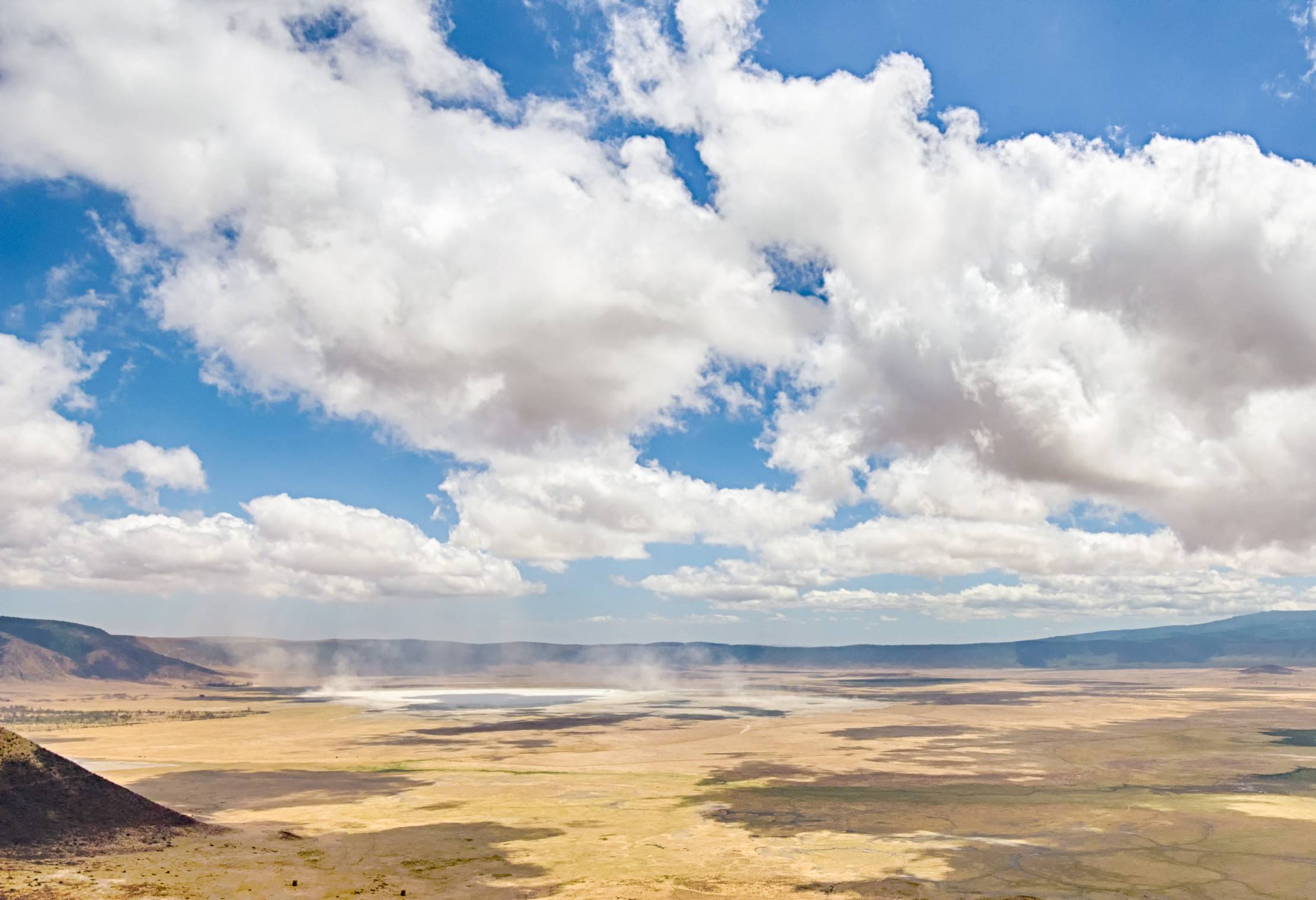 Uitzicht op de Ngorongoro krater in Tanzania