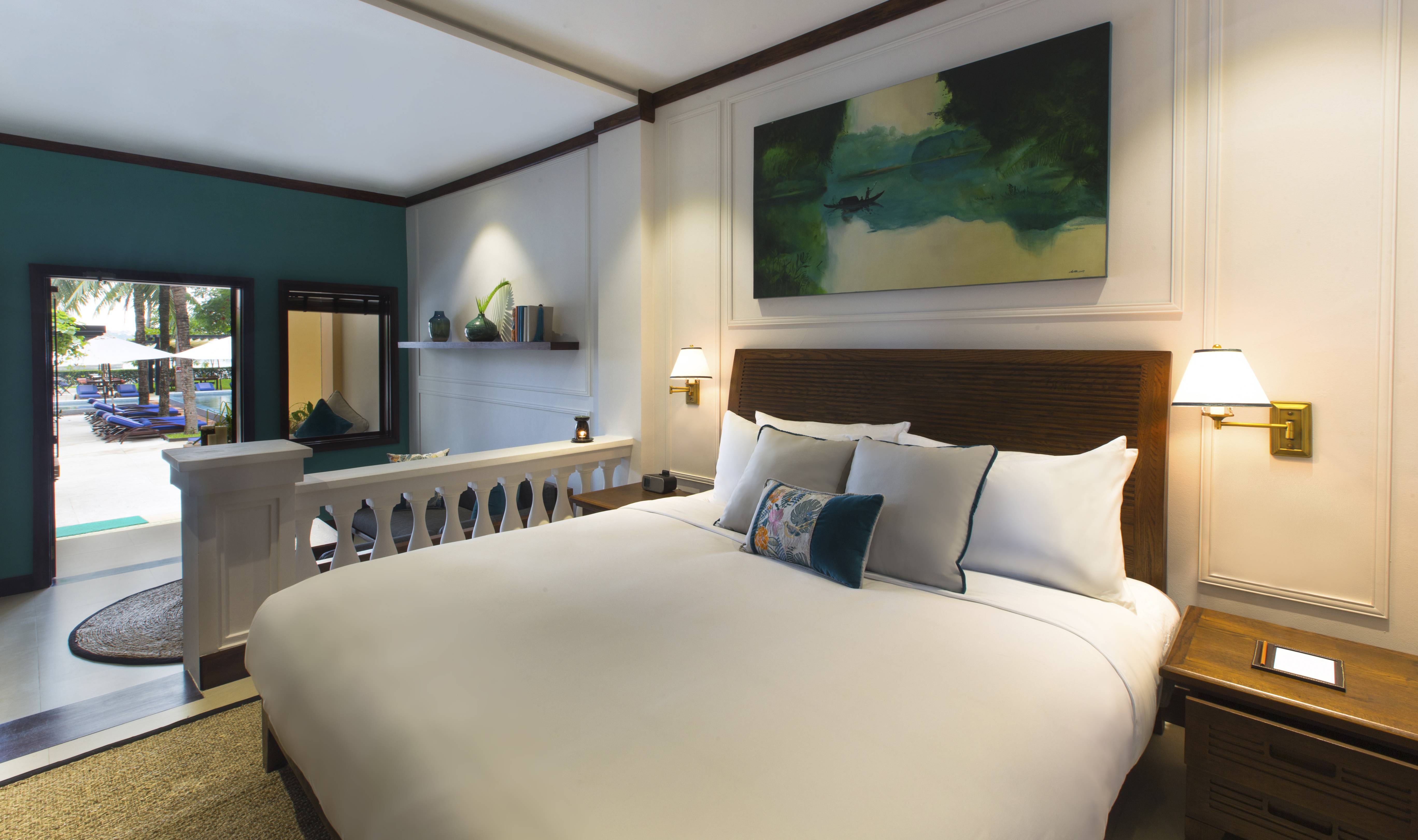 Deluxe Balcony kamer in het Anantara Hoi An in Vietnam