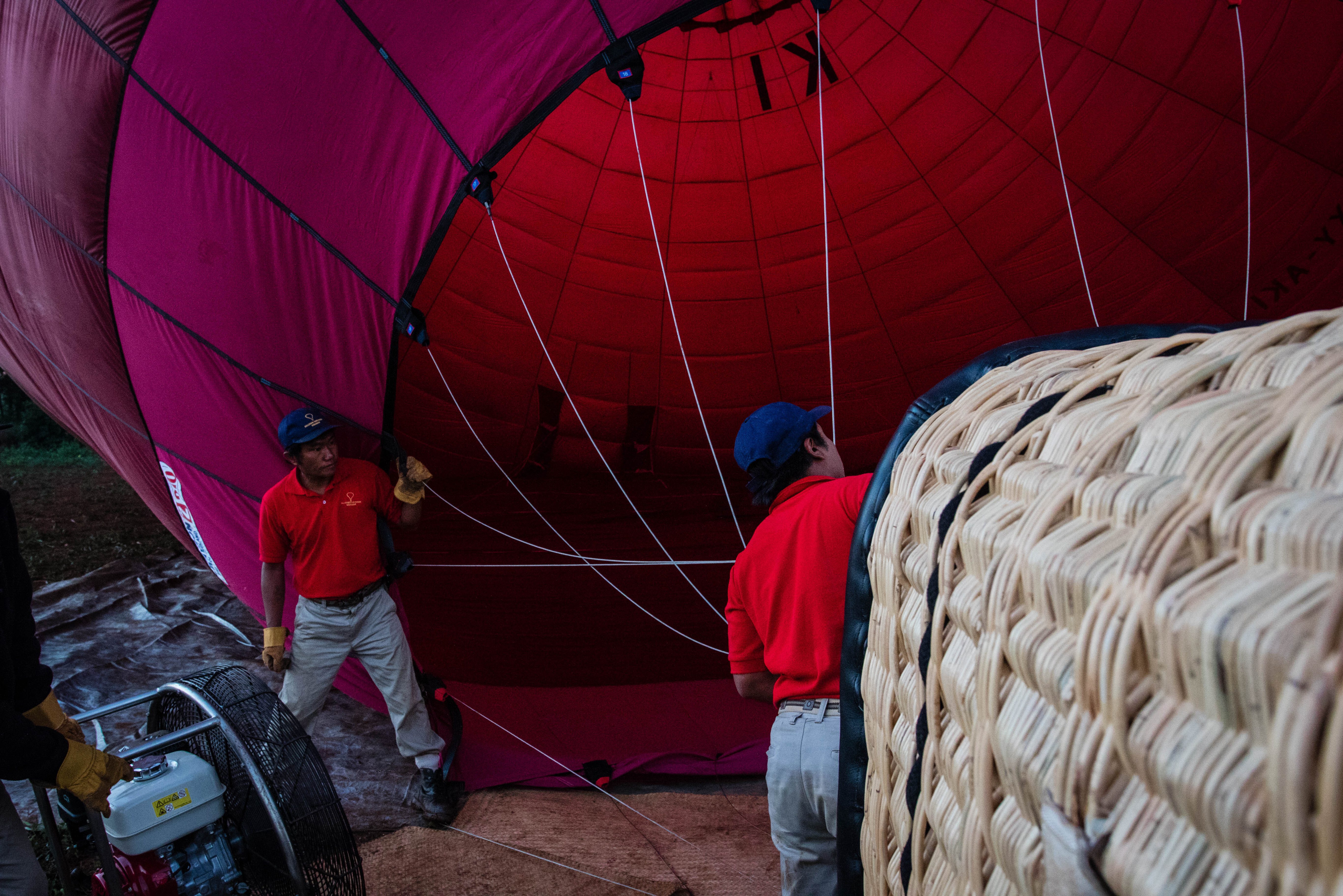 Ballonvaart Inle Lake Myanmar