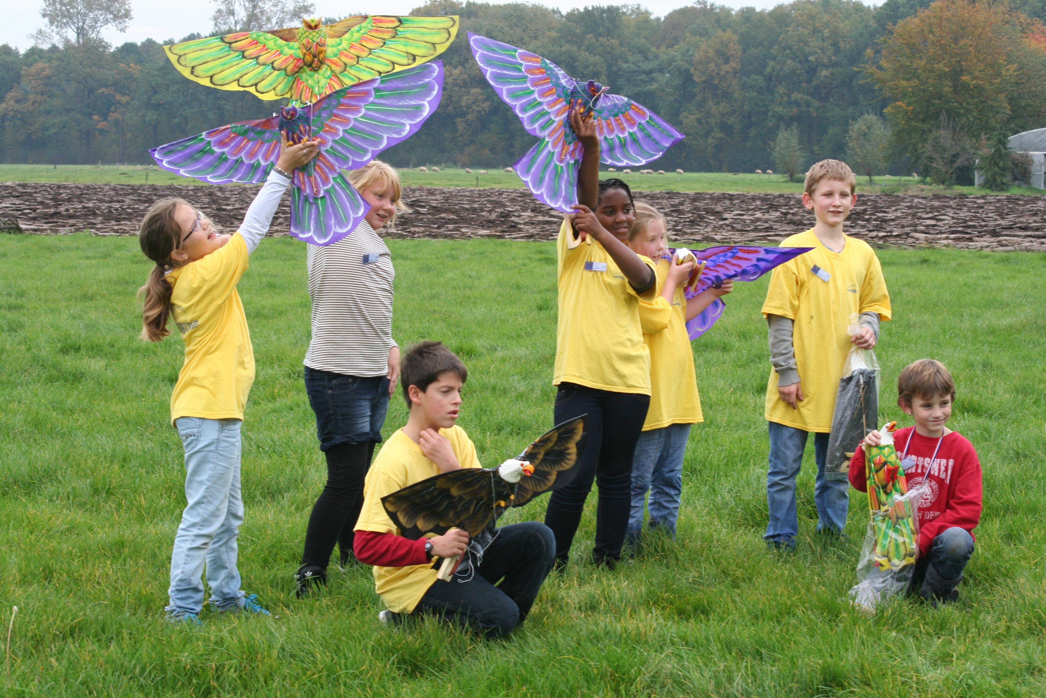 Kinderen met vlieger op Bali