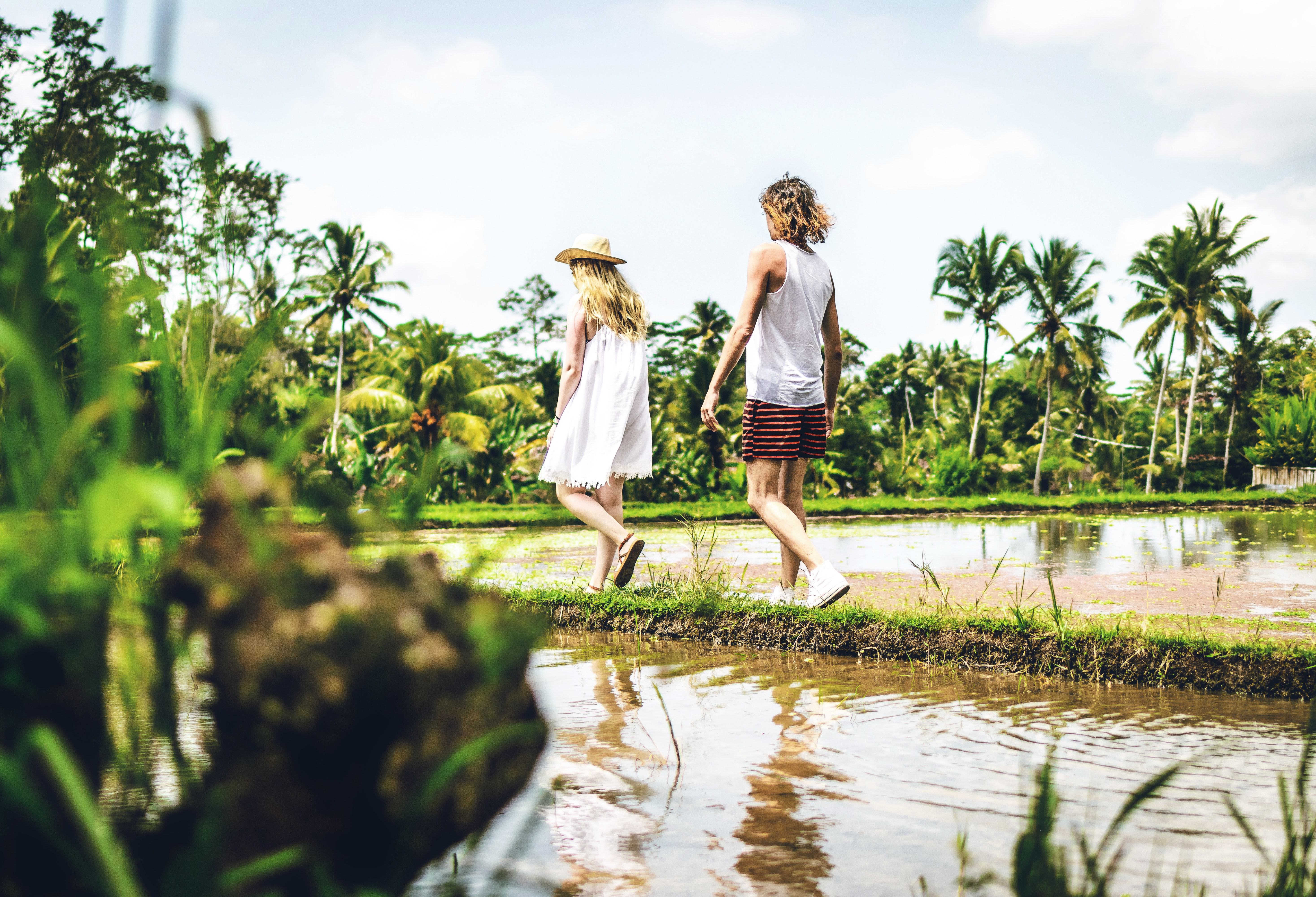 Wandelen bij Ubud op Bali