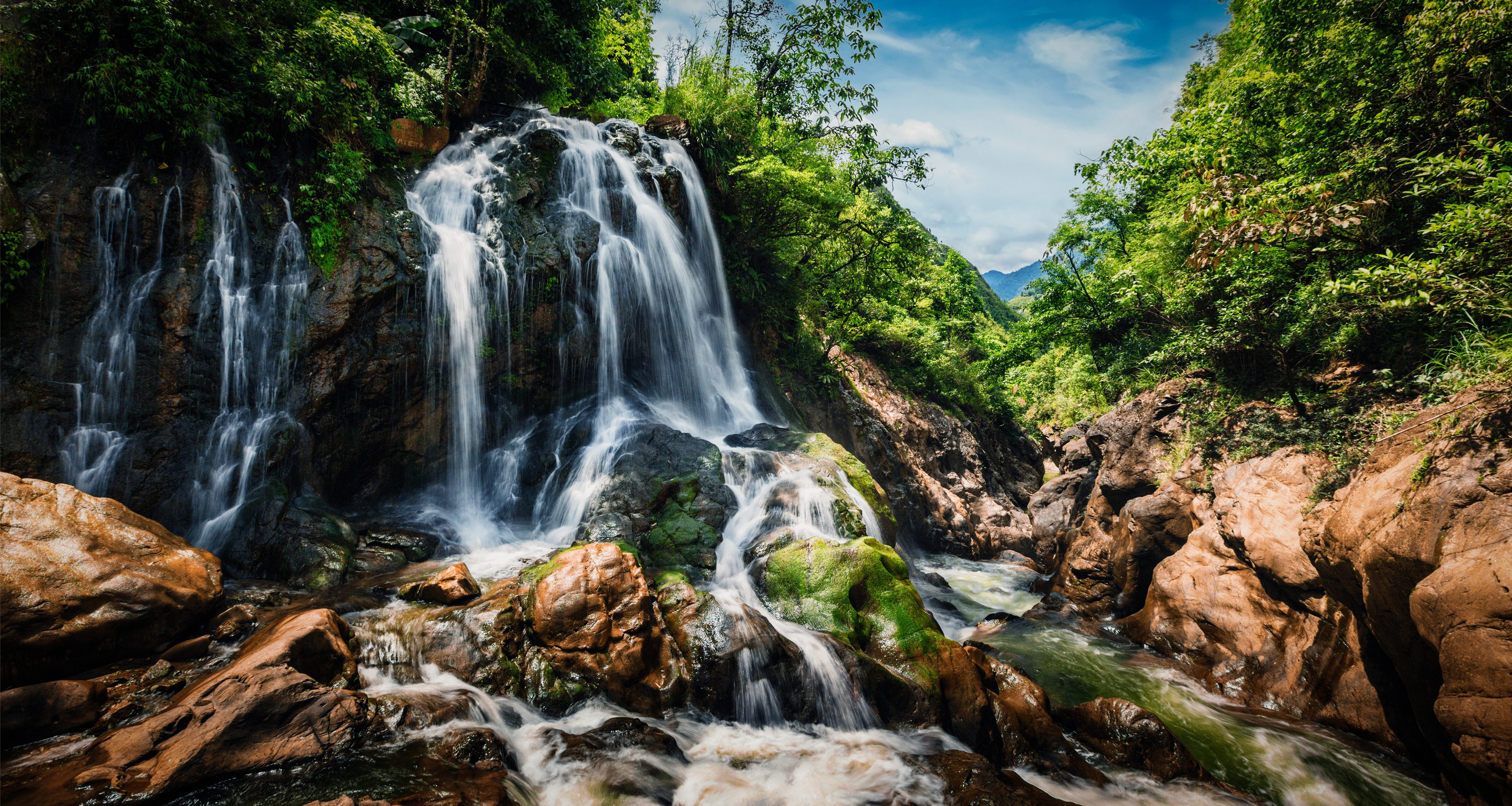Waterval in Cat cat village Sapa Vietnam